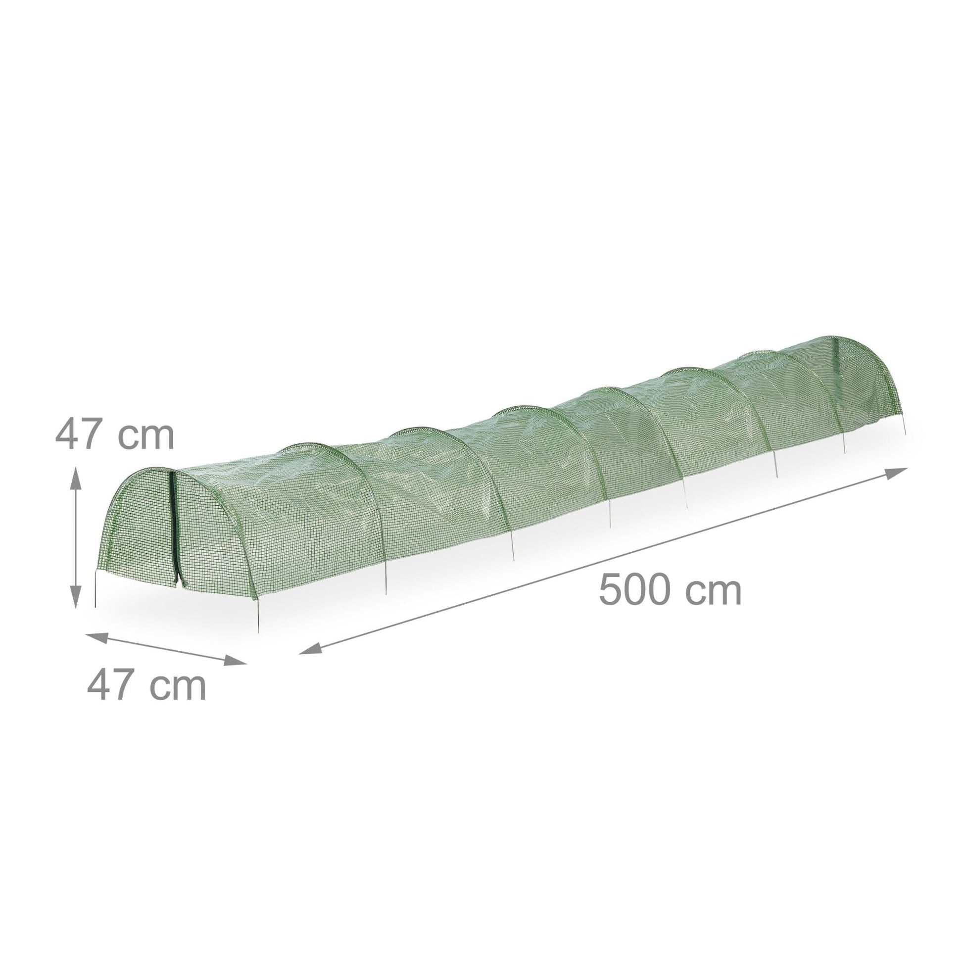 Folientunnel PE 5 m Dunkelgrün von Relaxdays