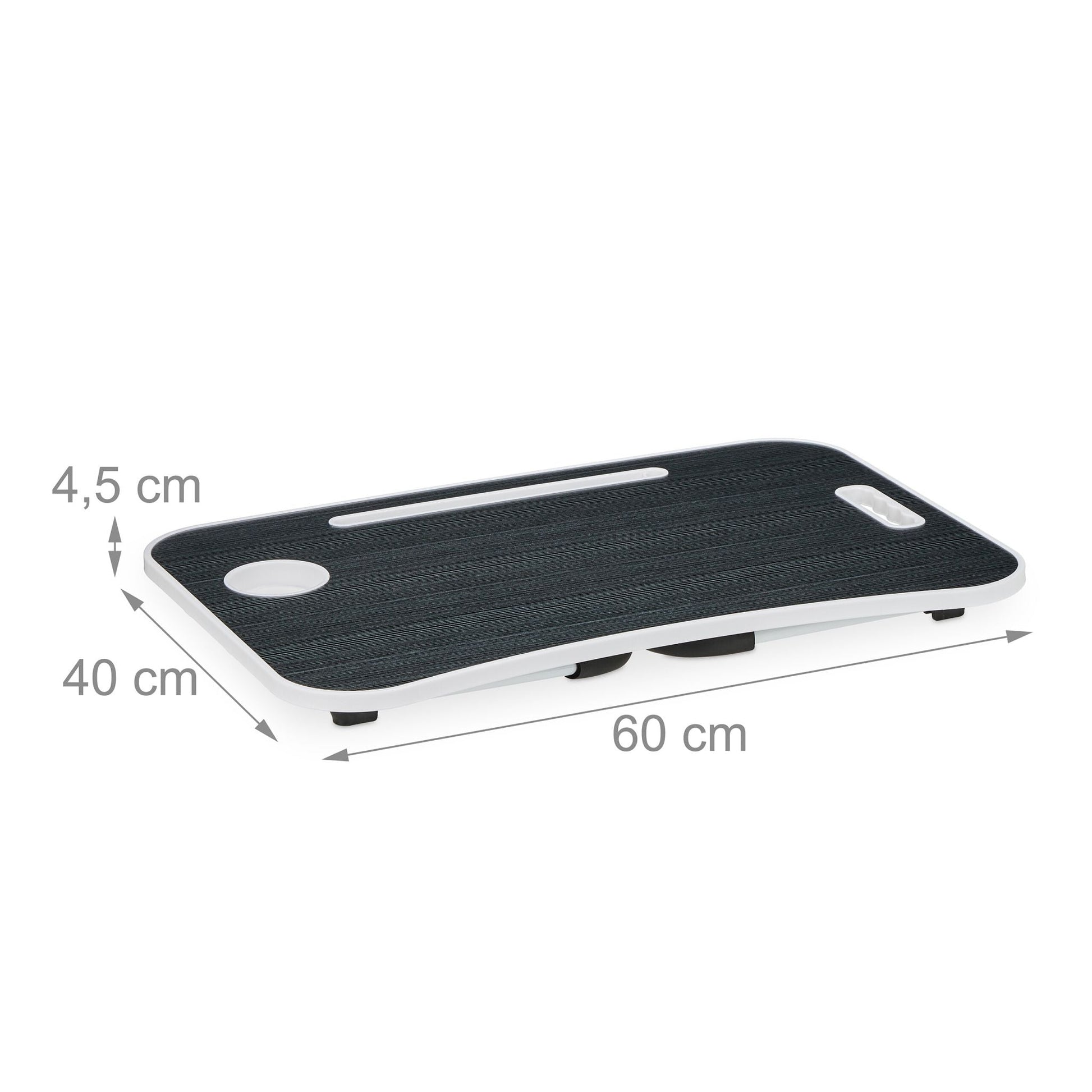 Klappbarer Laptoptisch Weiss-Schwarz von Relaxdays