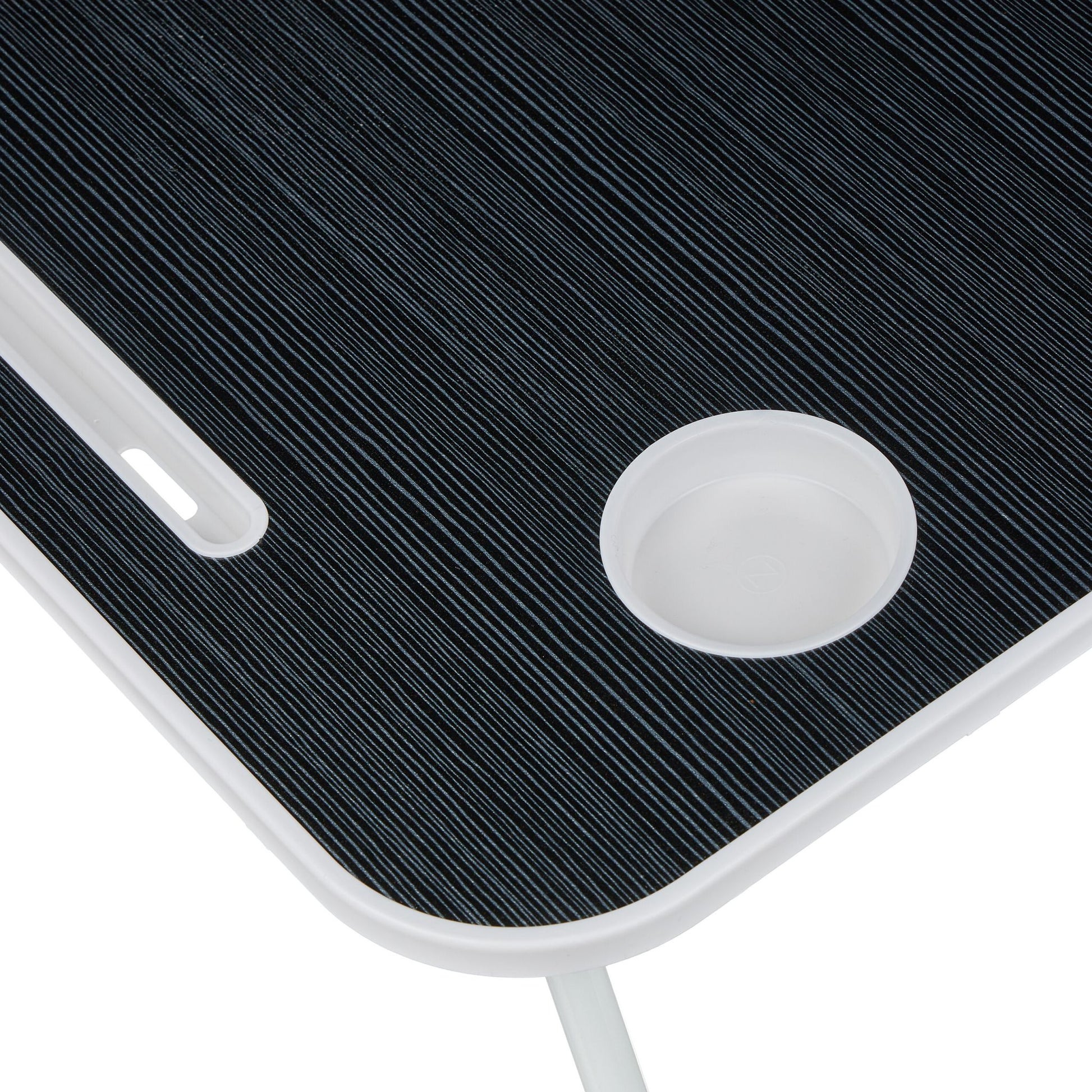 Klappbarer Laptoptisch Weiss-Schwarz von Relaxdays
