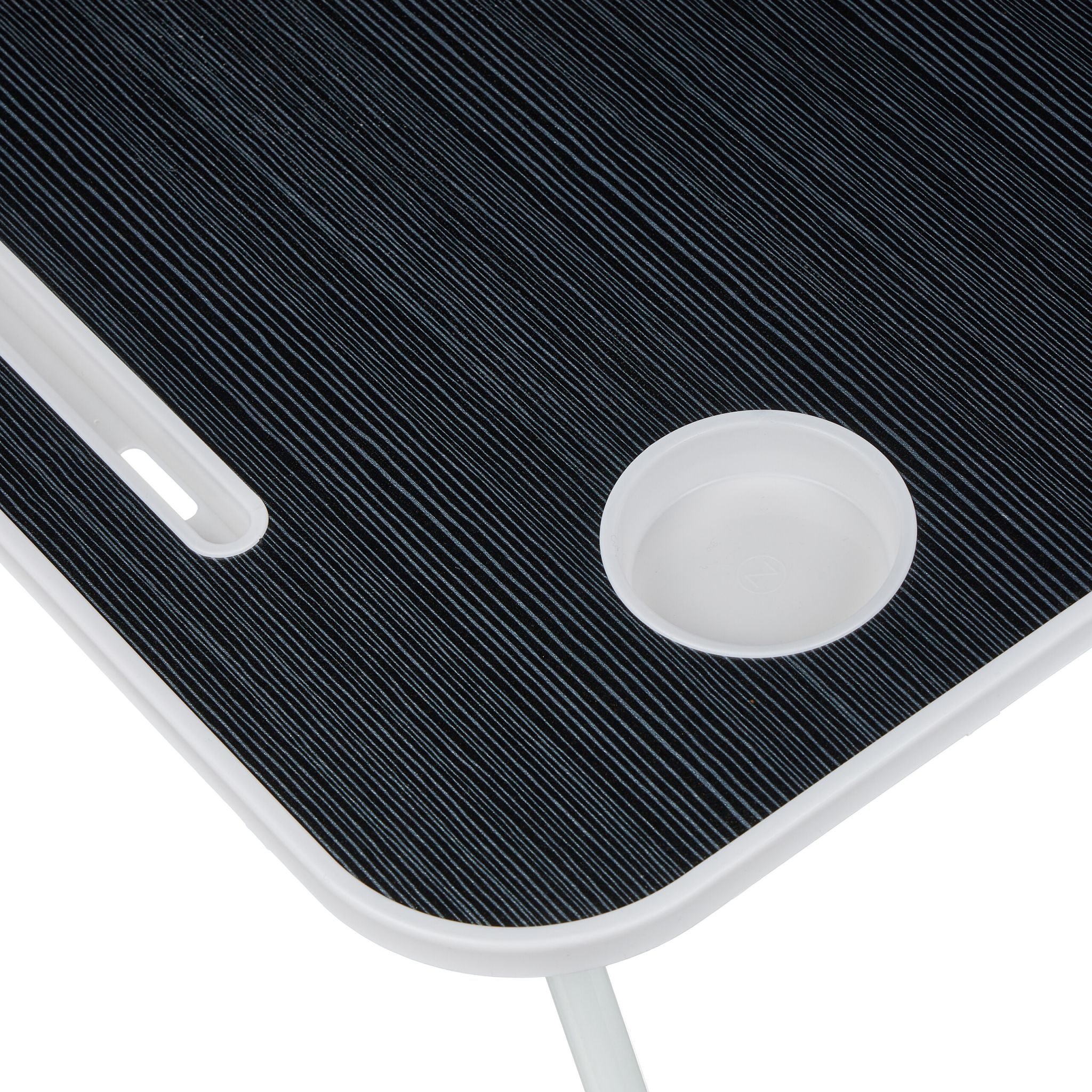 Klappbarer Laptoptisch Weiss-Schwarz von Relaxdays