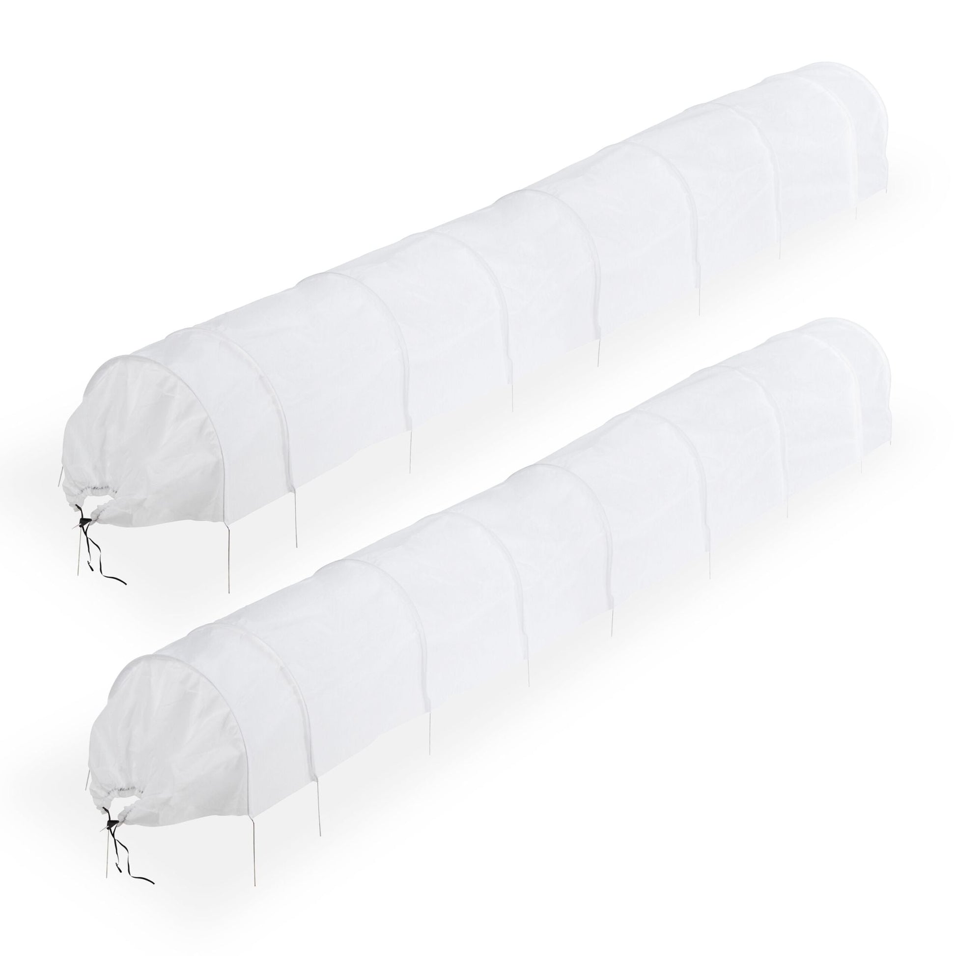 Pflanztunnel Vlies 5 m 2er-Set Weiss von Relaxdays