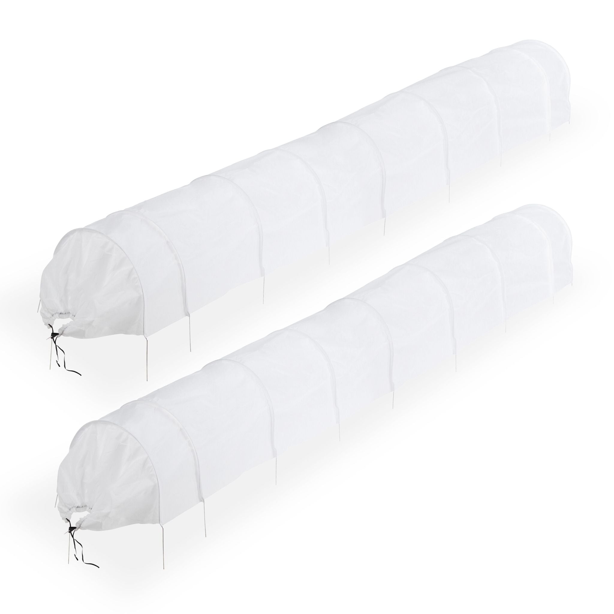 Pflanztunnel Vlies 5 m 2er-Set Weiss von Relaxdays