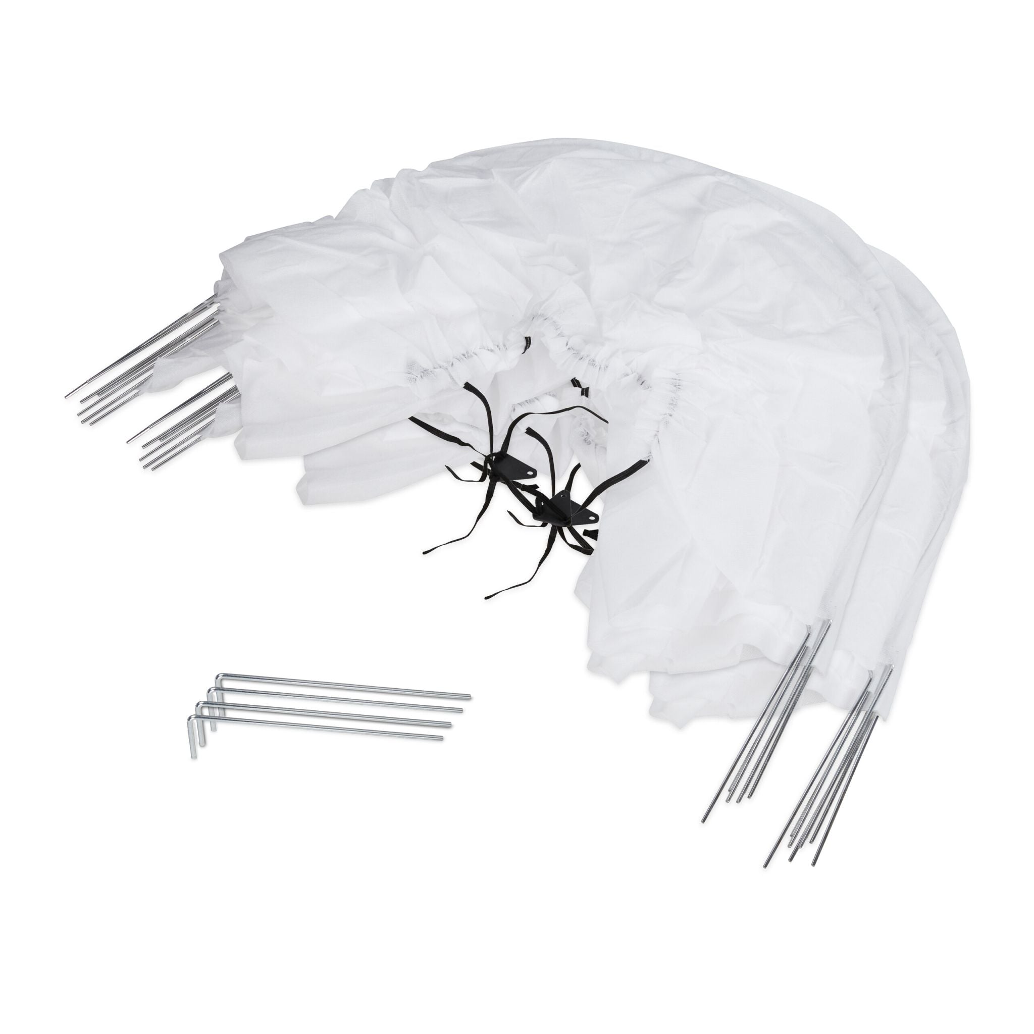 Pflanztunnel Vlies 7 m 2er-Set Weiss von Relaxdays
