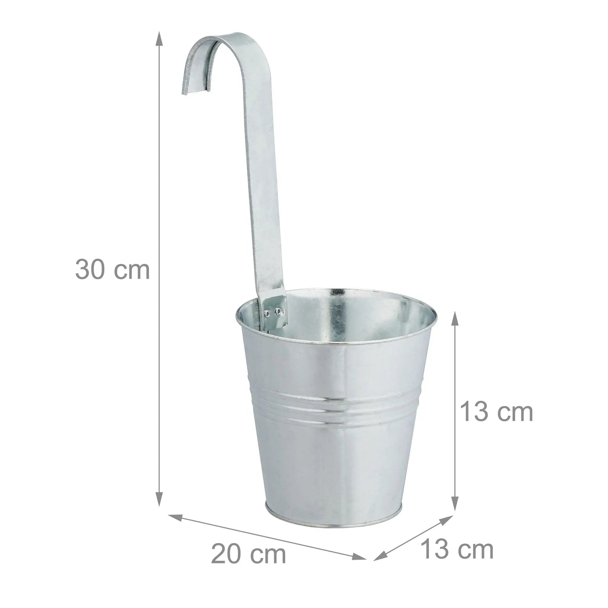 Hängetöpfe 12er-Set Silber von Relaxdays