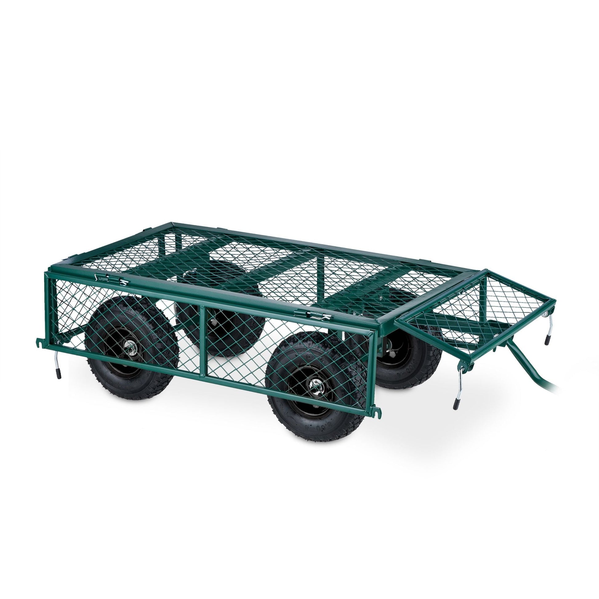 Handwagen Dunkelgrün-Schwarz von Relaxdays