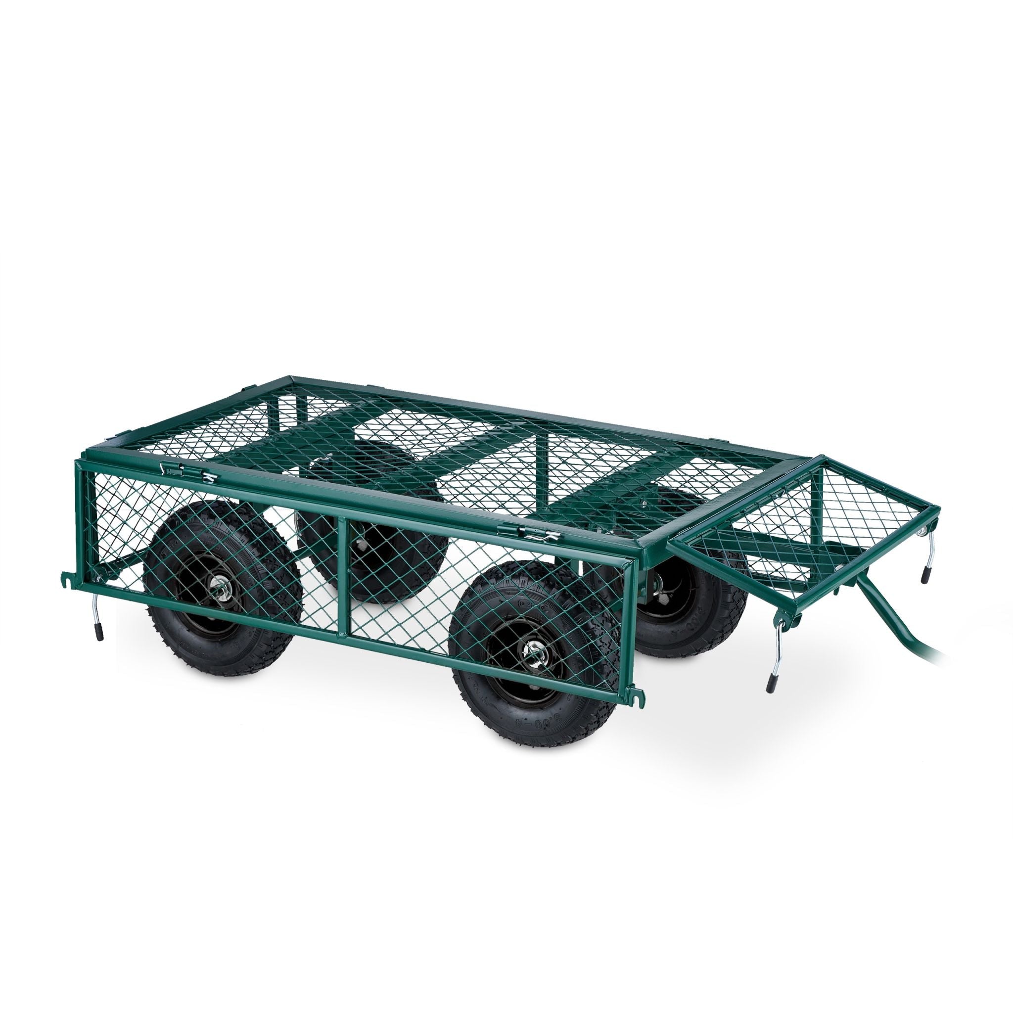 Handwagen Dunkelgrün-Schwarz von Relaxdays