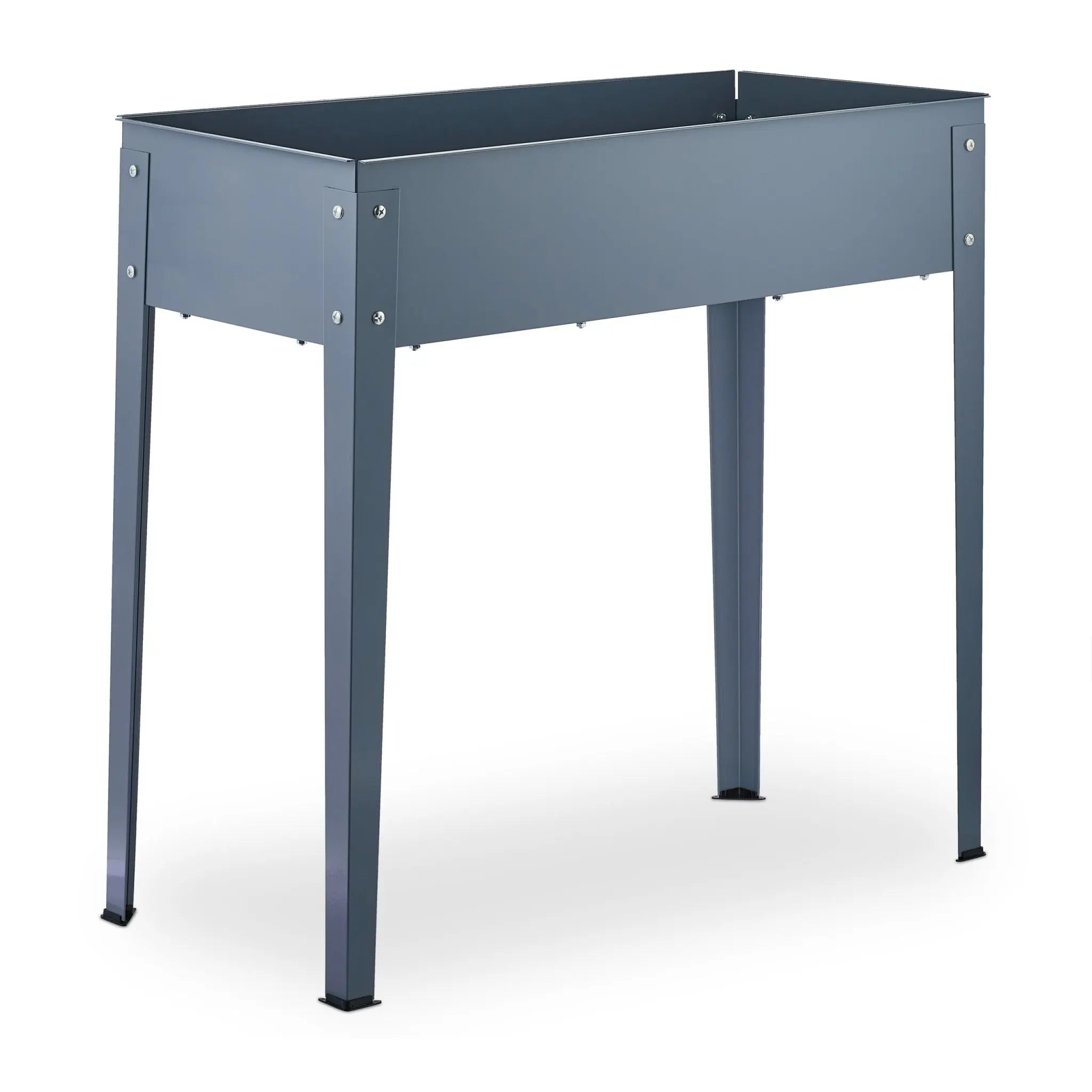 Hochbeet Metall schmal Grau von Relaxdays