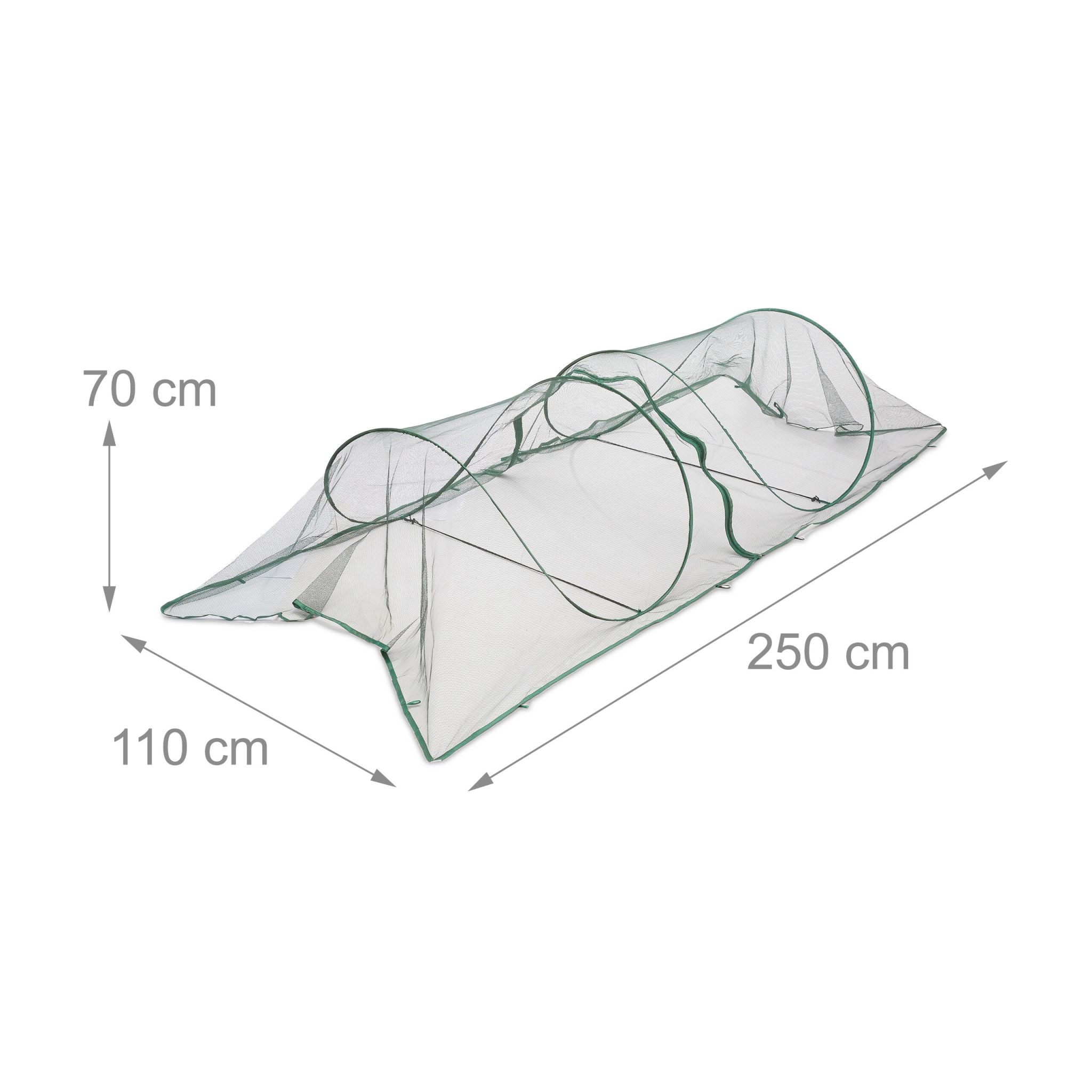 Pflanztunnel 2,5 m mit Pop-Up-Funktion Dunkelgrün von Relaxdays