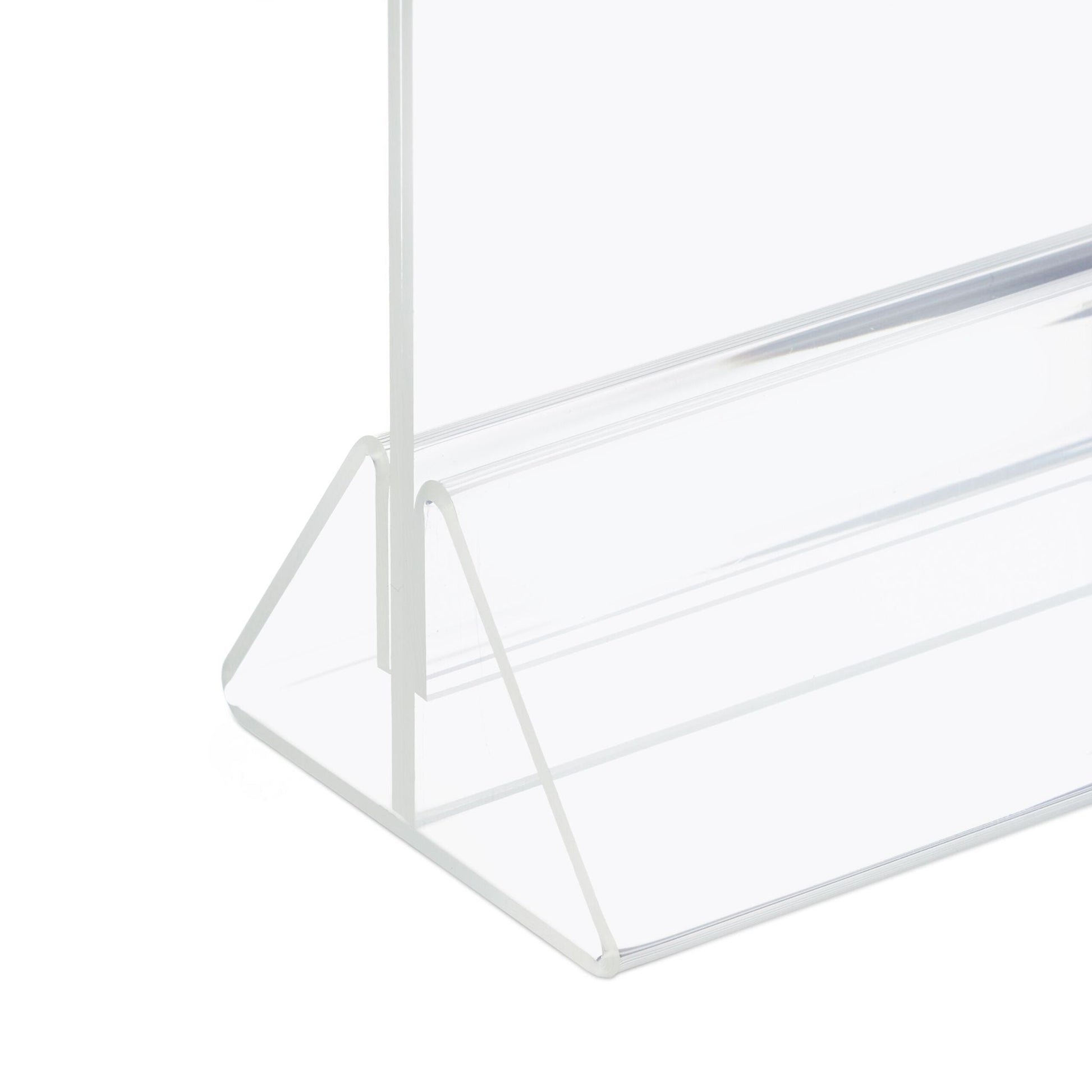 Tischaufsteller DIN A6 6er-Set Transparent von Relaxdays