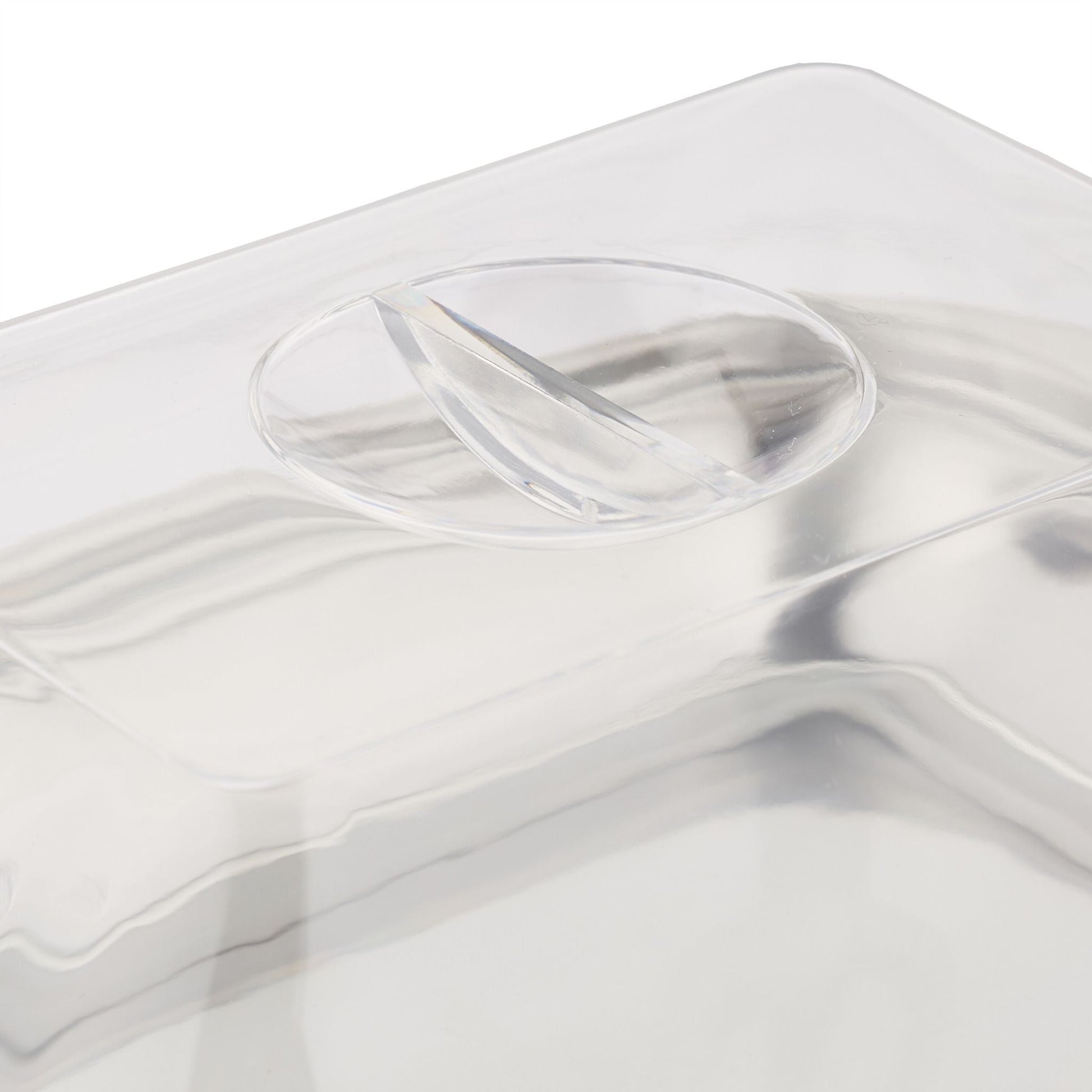 Butterdose mit Deckel Silber-Transparent von Relaxdays
