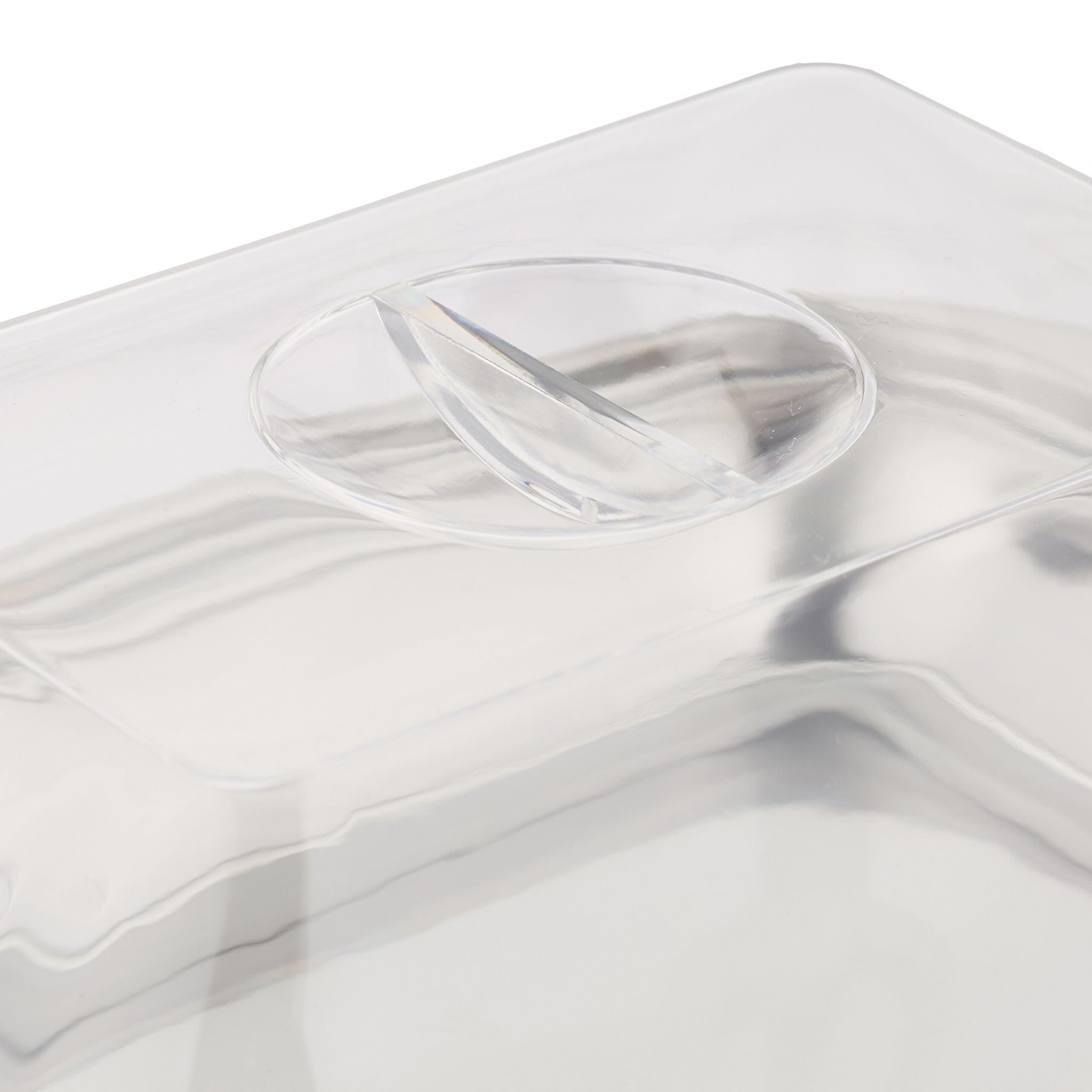 Butterdose mit Deckel Silber-Transparent von Relaxdays