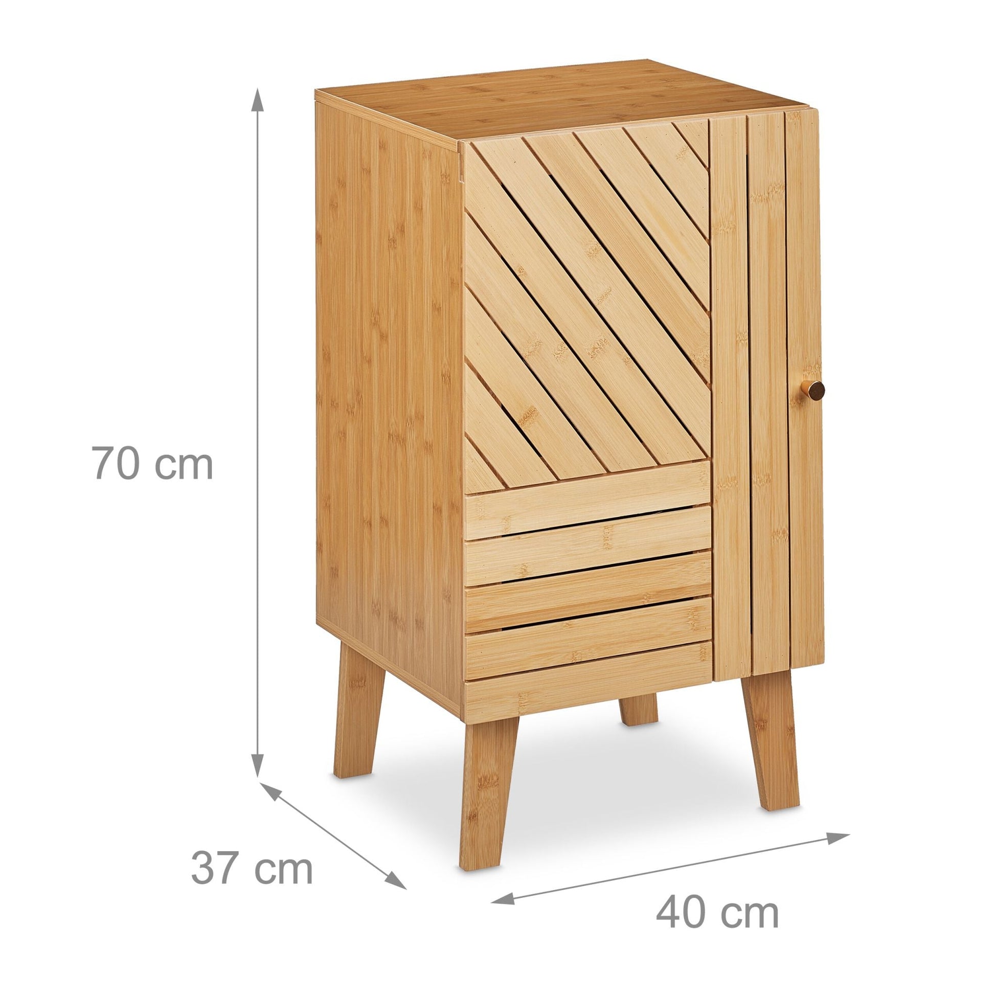 Badschrank Bambus Gold-Hellbraun von Relaxdays