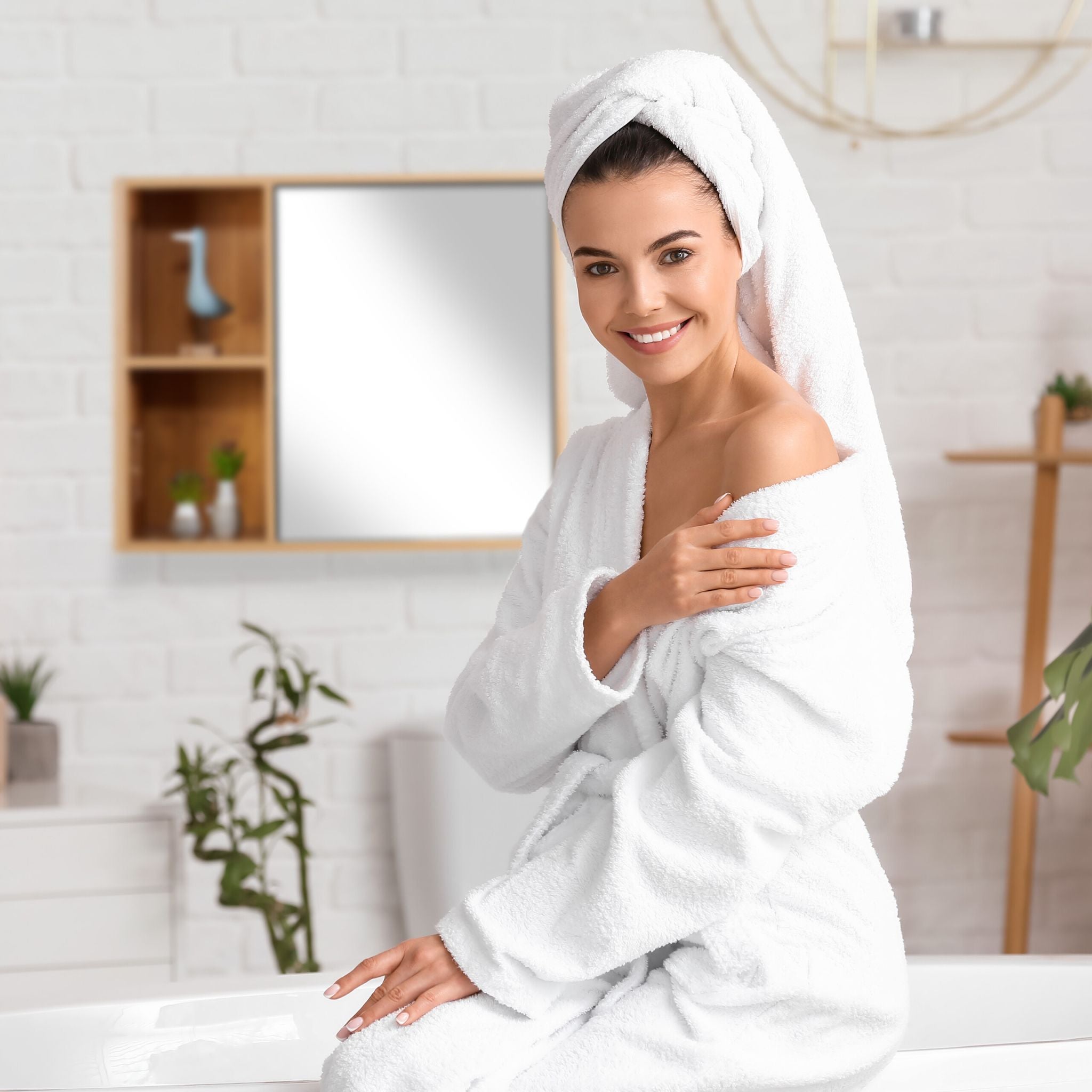 Spiegelschrank mit Regalfächern Hellbraun von Relaxdays
