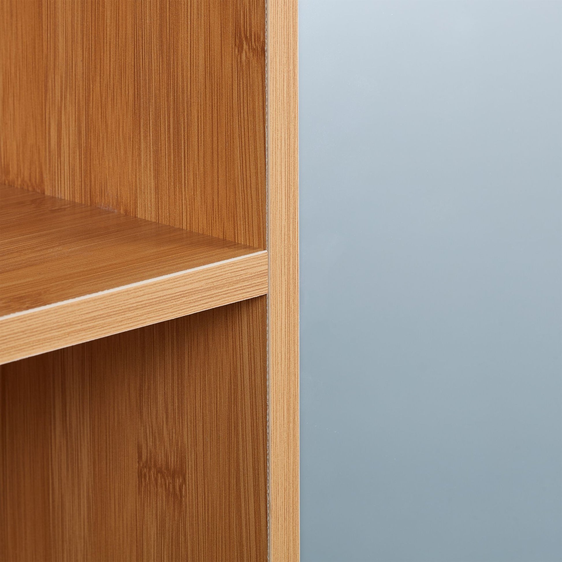 Spiegelschrank mit Regalfächern Hellbraun von Relaxdays