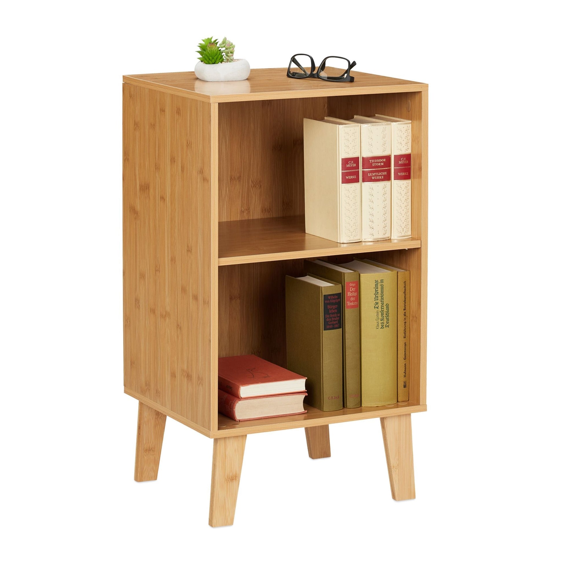 Offenes Bücherregal Hellbraun von Relaxdays