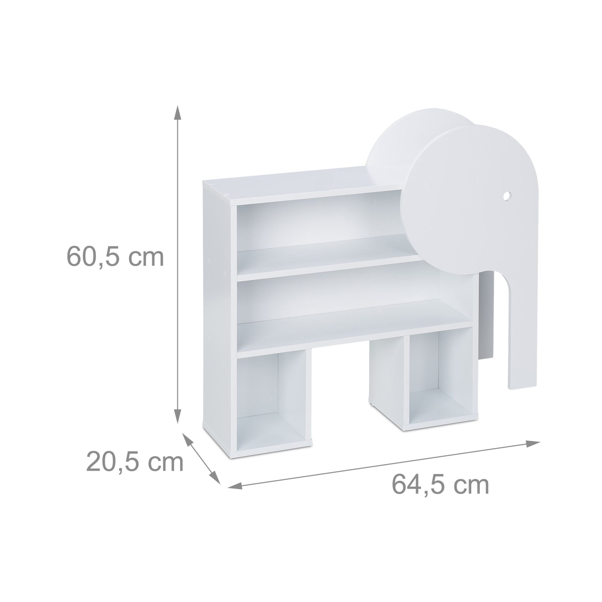 Kinderregal Elefant Weiss von Relaxdays