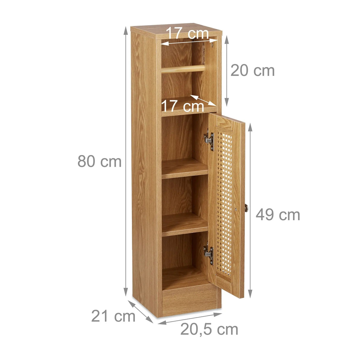 Toilettenpapierhalter stehend Holzoptik Hellbraun von Relaxdays