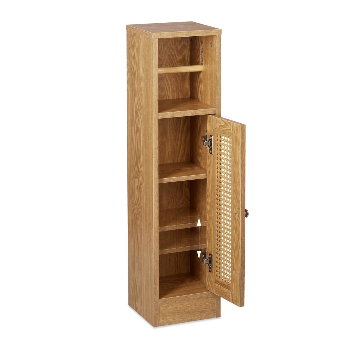 Toilettenpapierhalter stehend Holzoptik Hellbraun von Relaxdays