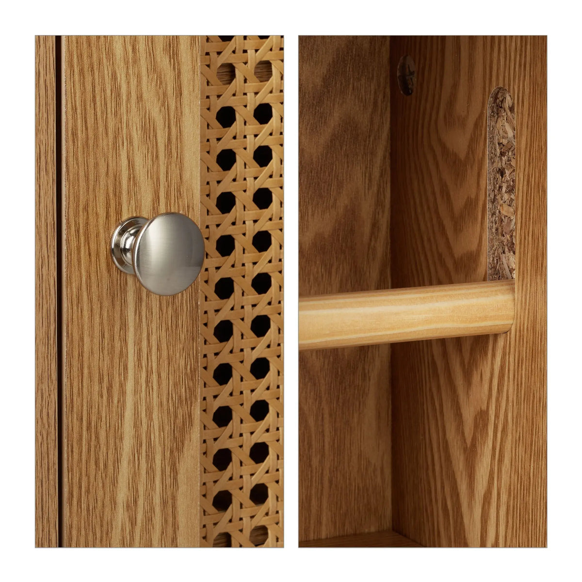 Toilettenpapierhalter stehend Holzoptik Hellbraun von Relaxdays
