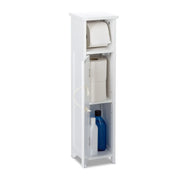 Stehender Toilettenpapierhalter in Weiss Weiss von Relaxdays