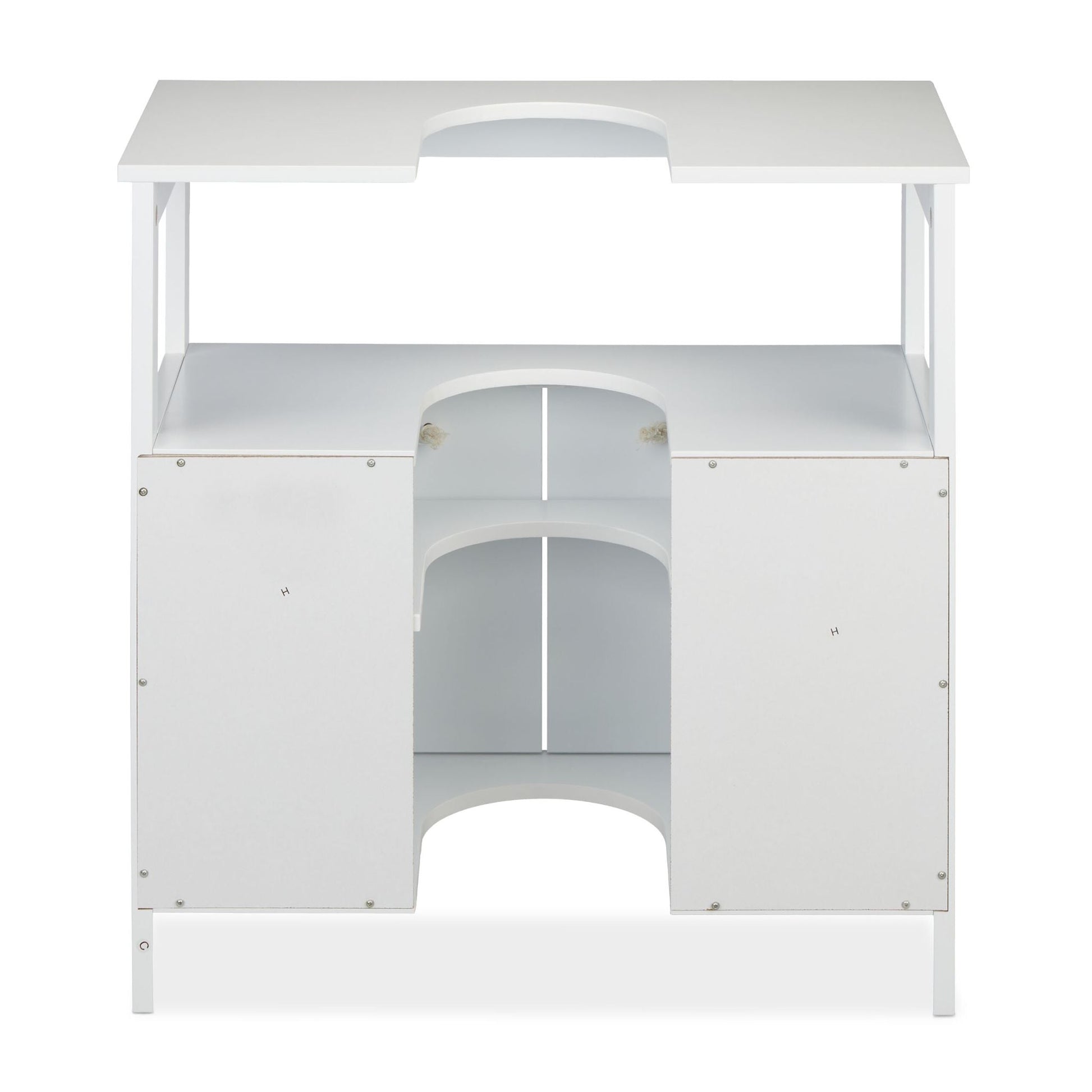 Waschbeckenunterschrank mit Seilgriffen Weiss von Relaxdays