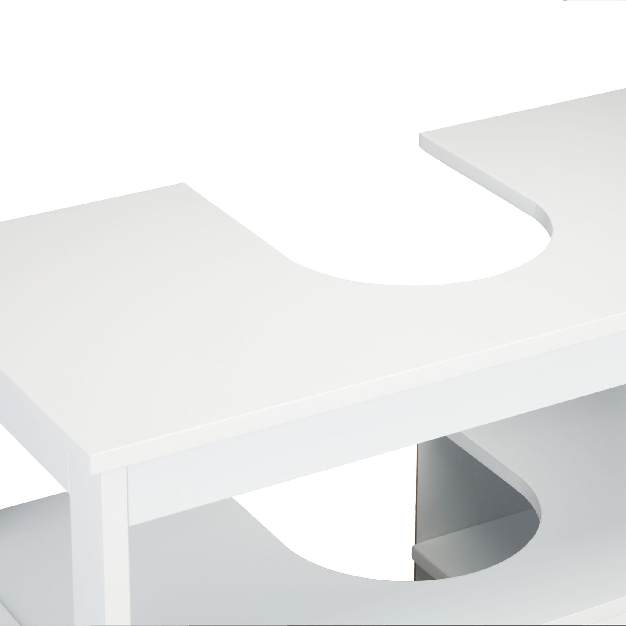Waschbeckenunterschrank mit Seilgriffen Weiss von Relaxdays