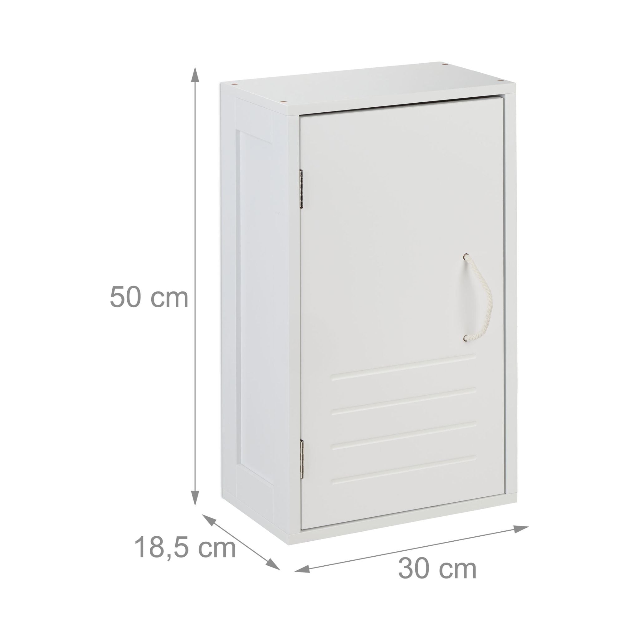Weisser Hängeschrank Bad Weiss-Creme von Relaxdays