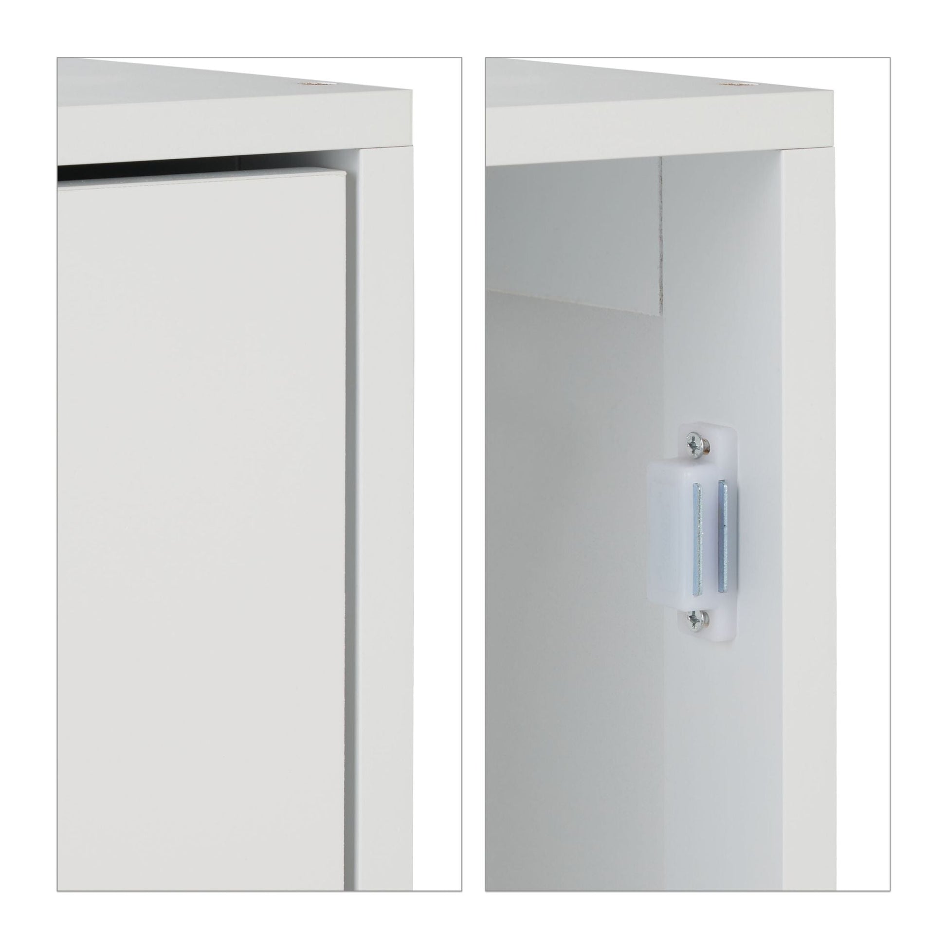 Weisser Hängeschrank Bad Weiss-Creme von Relaxdays