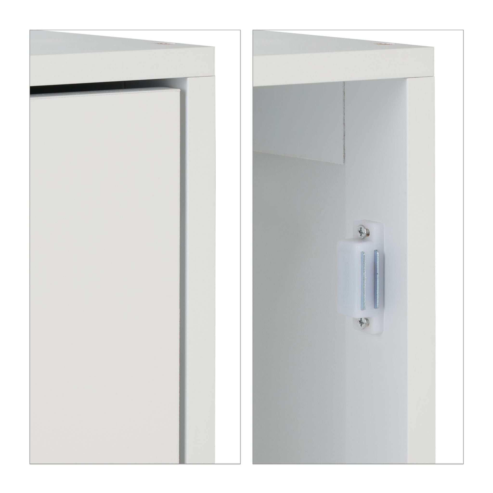 Weisser Hängeschrank Bad Weiss-Creme von Relaxdays