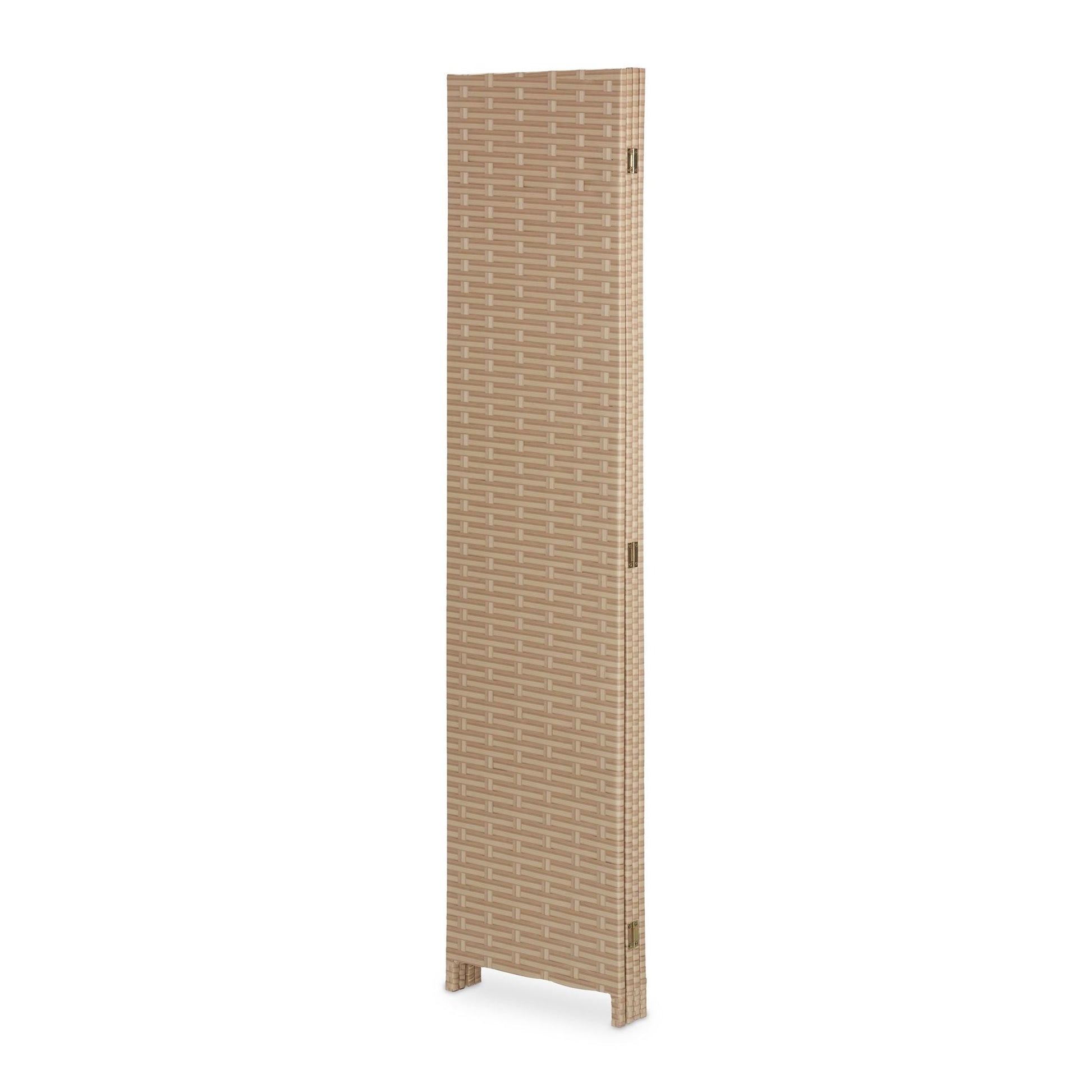 Paravent 170cm 4-teilig Hellbraun von Relaxdays