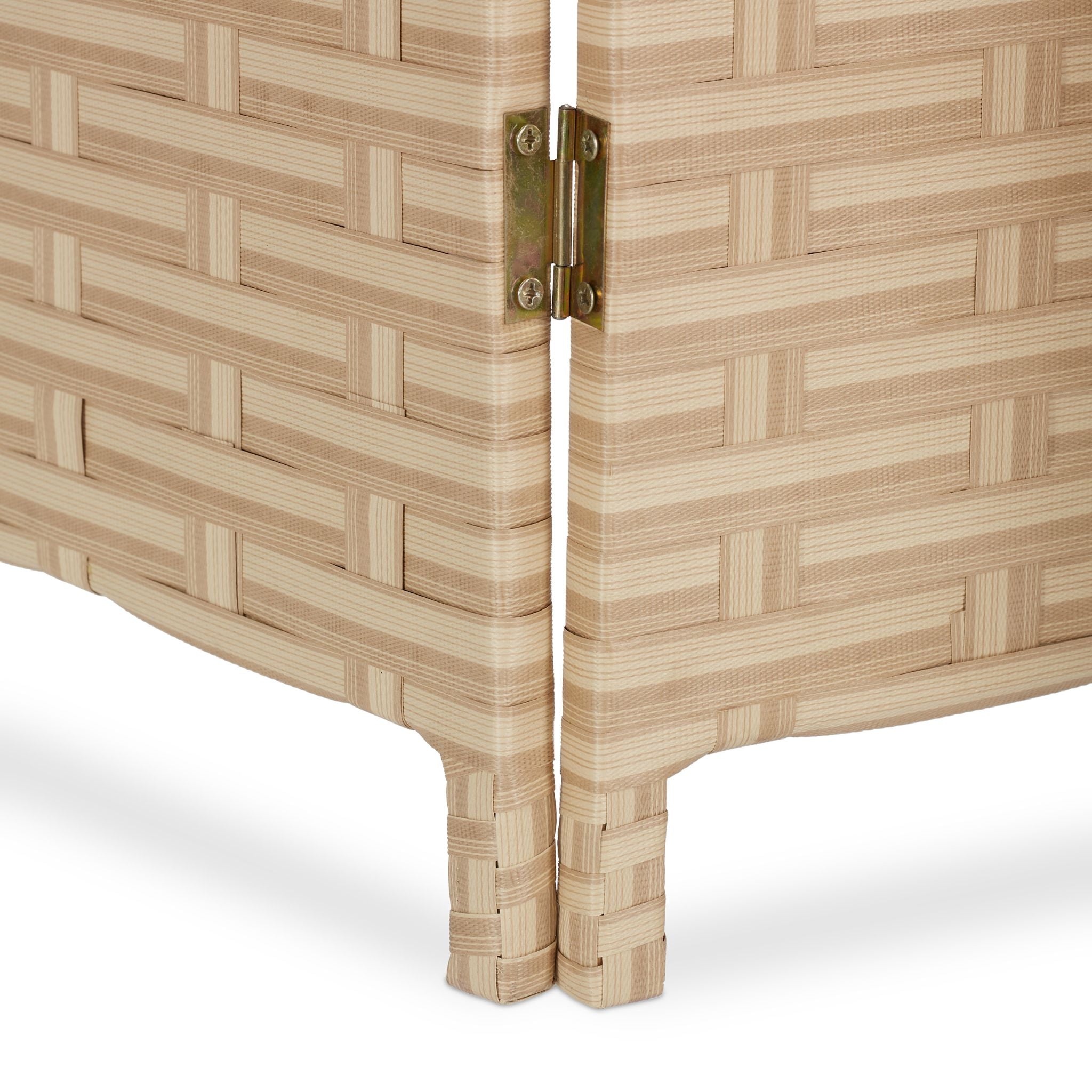 Paravent 170cm 4-teilig Hellbraun von Relaxdays