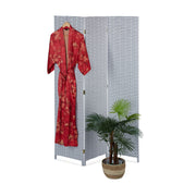 Paravent 170cm 3-teilig Weiss-Grau von Relaxdays