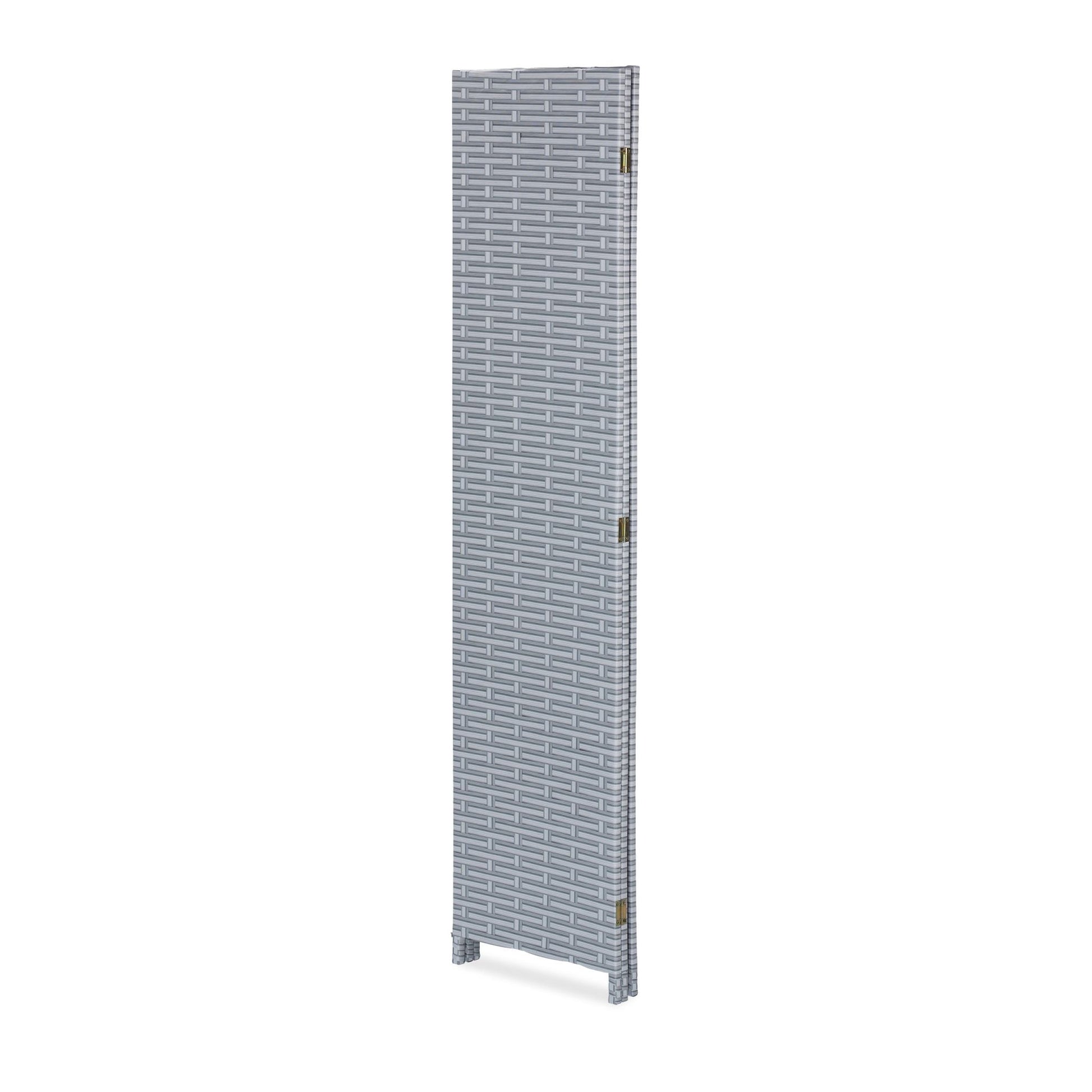 Paravent 170cm 3-teilig Weiss-Grau von Relaxdays