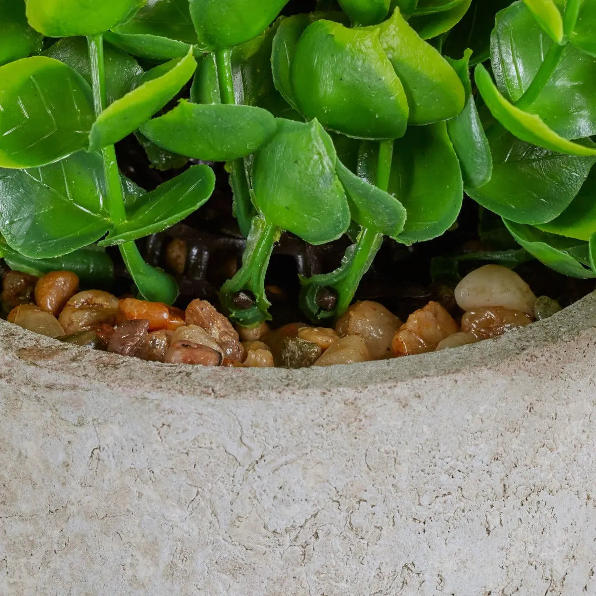 Kunstpflanzen im Topf 3er Set Beton-Optik Lila Blüten von guteszeug.ch