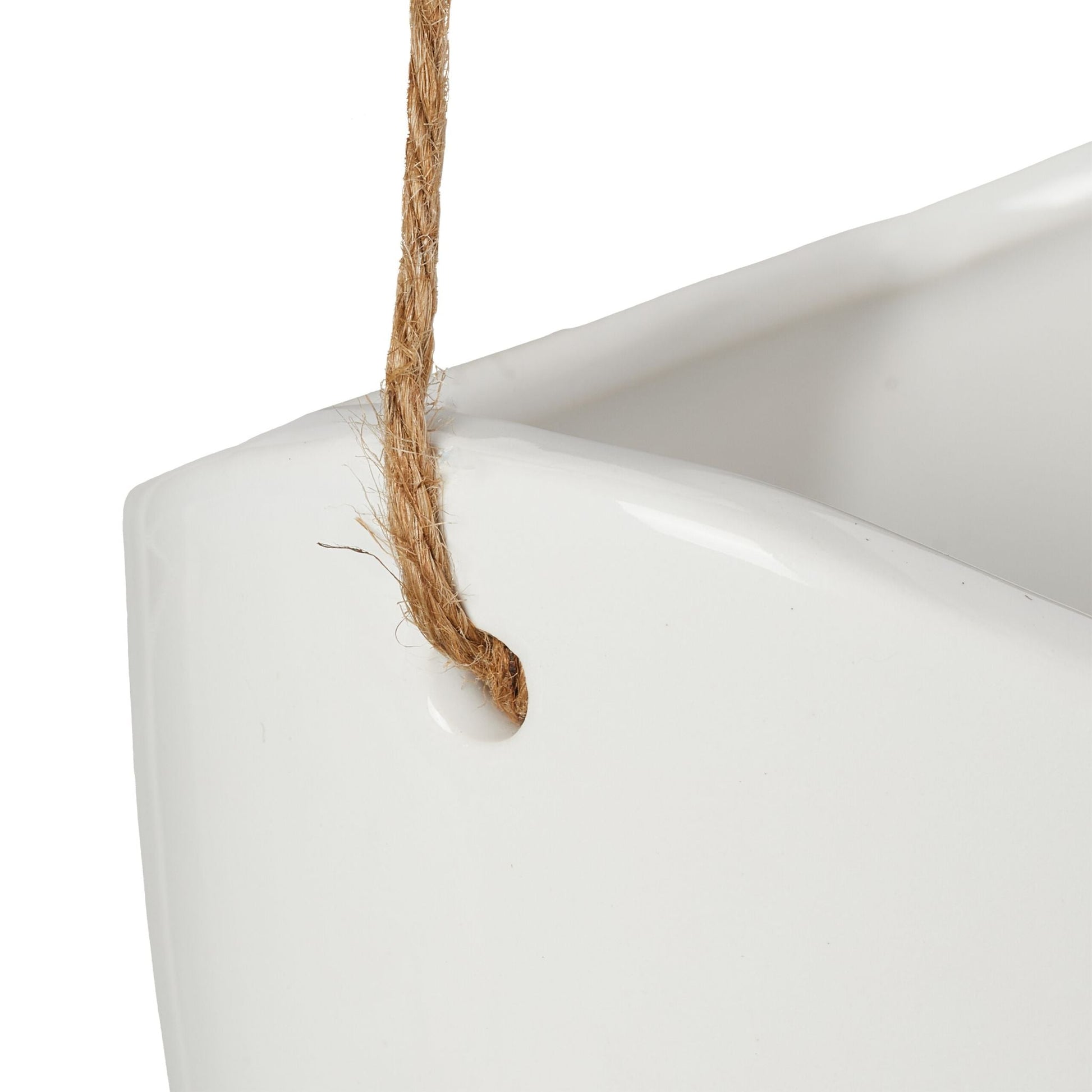 Hängende Wandvase 3er-Set Weiss-Hellbraun von Relaxdays