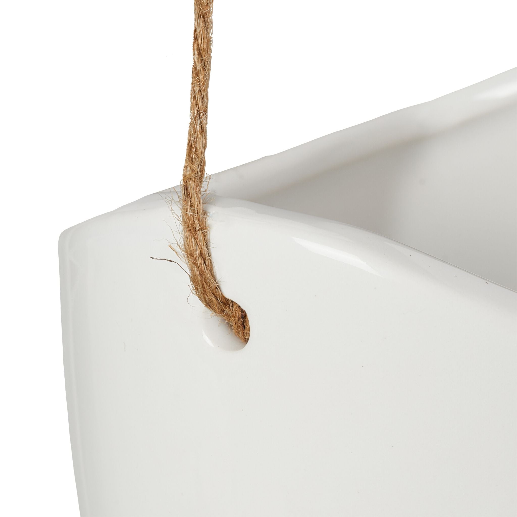 Hängende Wandvase 3er-Set Weiss-Hellbraun von Relaxdays