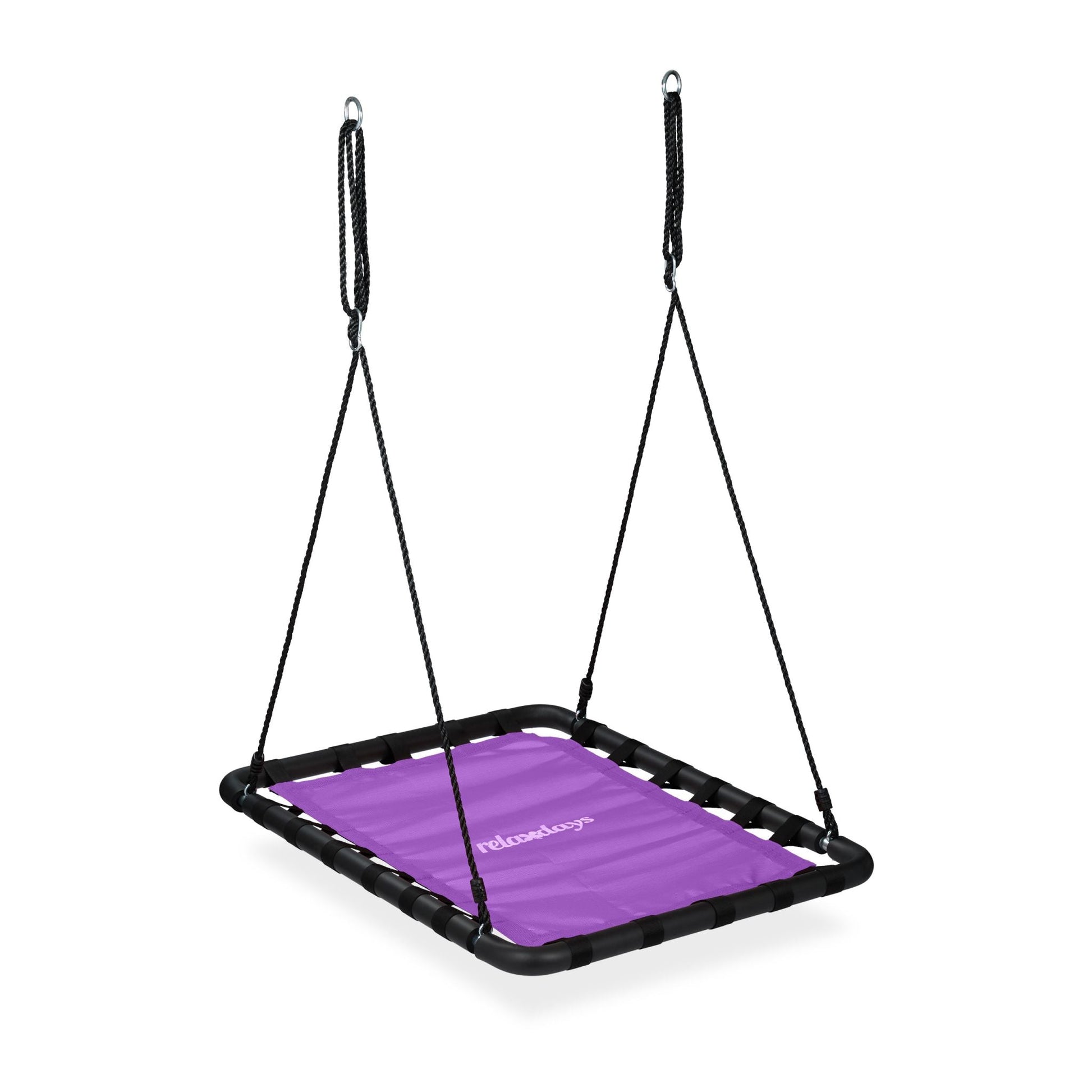 Eckige Nestschaukel Lila-Schwarz von Relaxdays