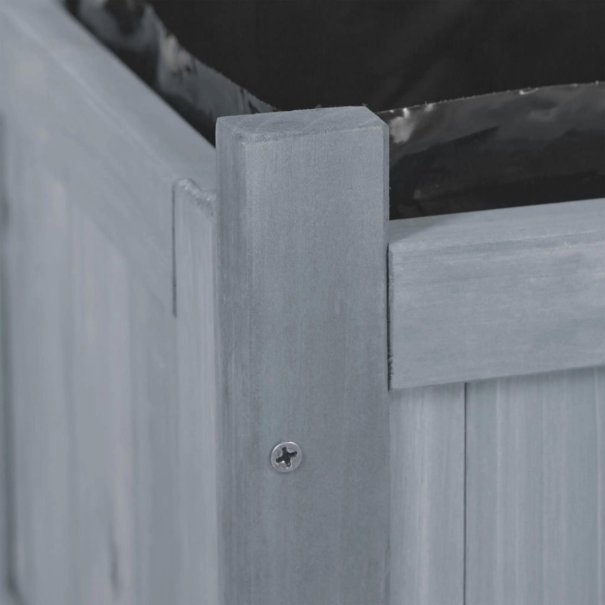 Pflanzkasten mit Spalierwand in Grau Schwarz-Grau von Relaxdays