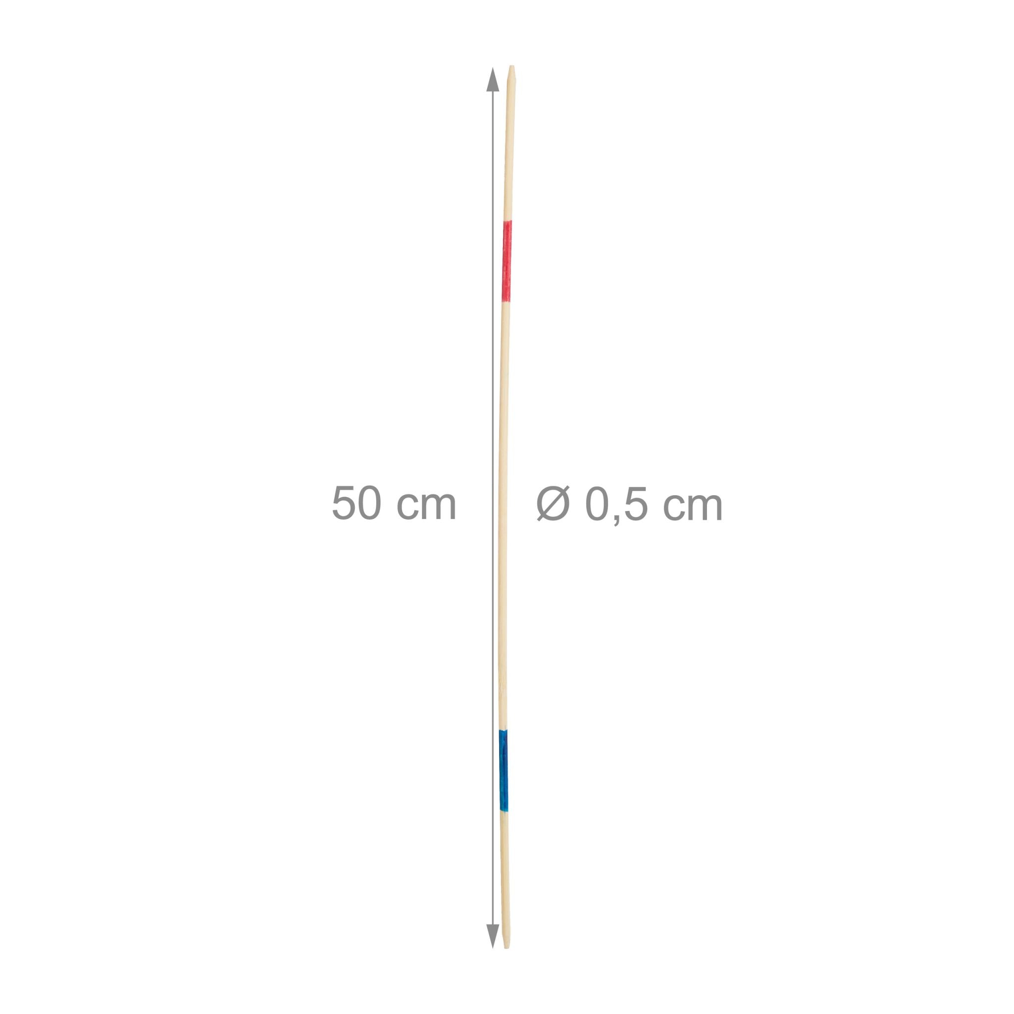 Riesenmikado 50cm 2er-Set Blau-Hellbraun-Rot von Relaxdays