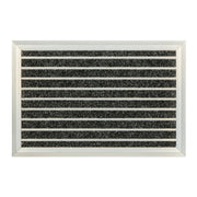 Fussmatte Aluminium schwarz Schwarz-Silber von Relaxdays