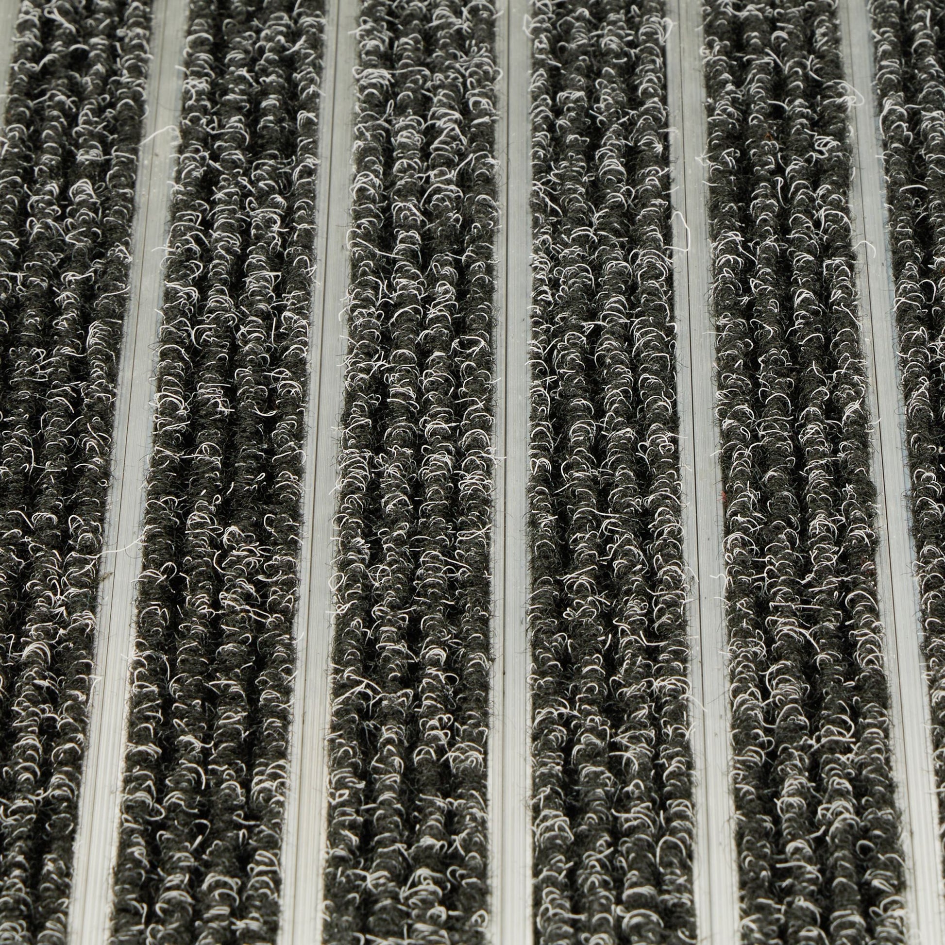 Fussmatte Aluminium schwarz Schwarz-Silber von Relaxdays
