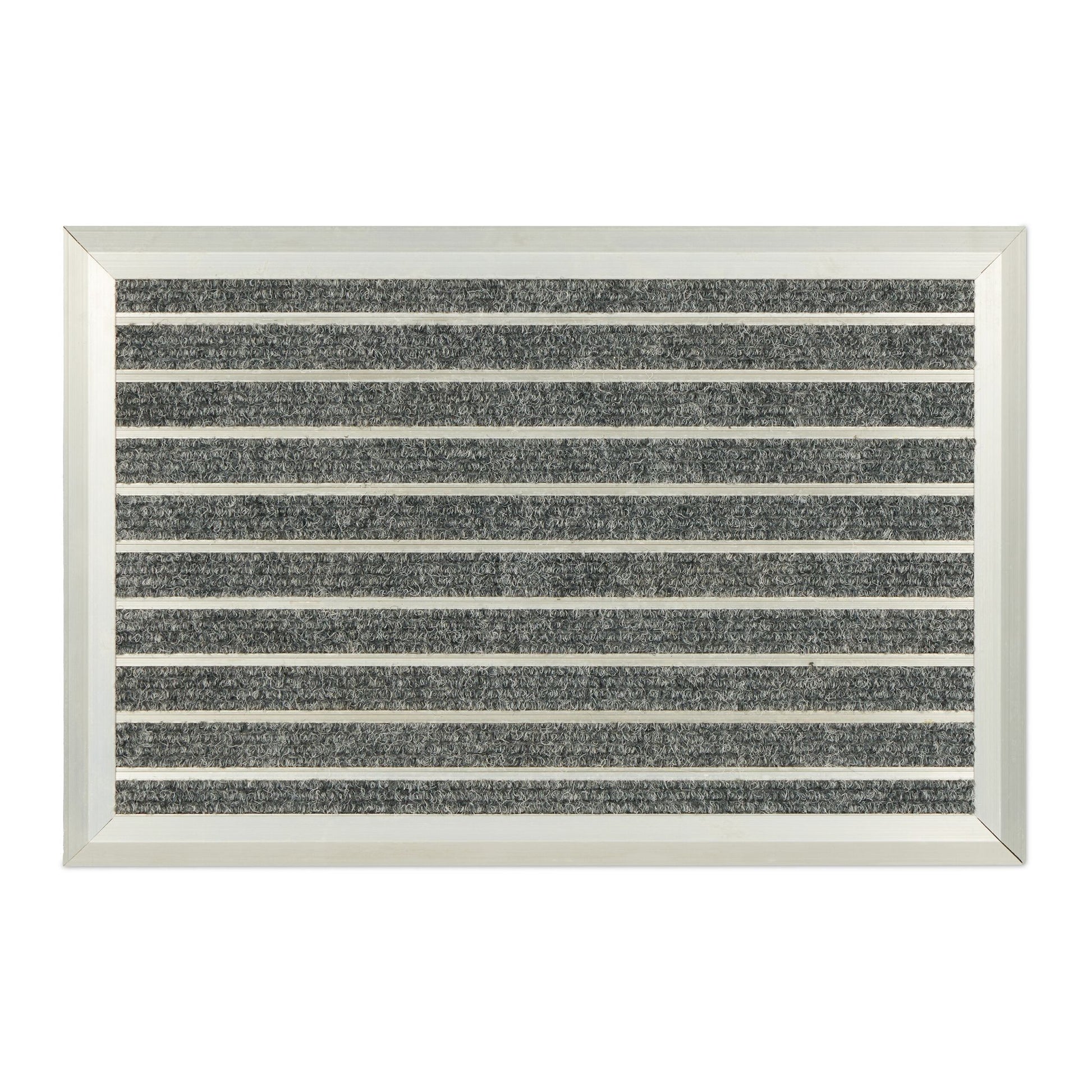 Fussmatte Aluminium Silber-Grau von Relaxdays