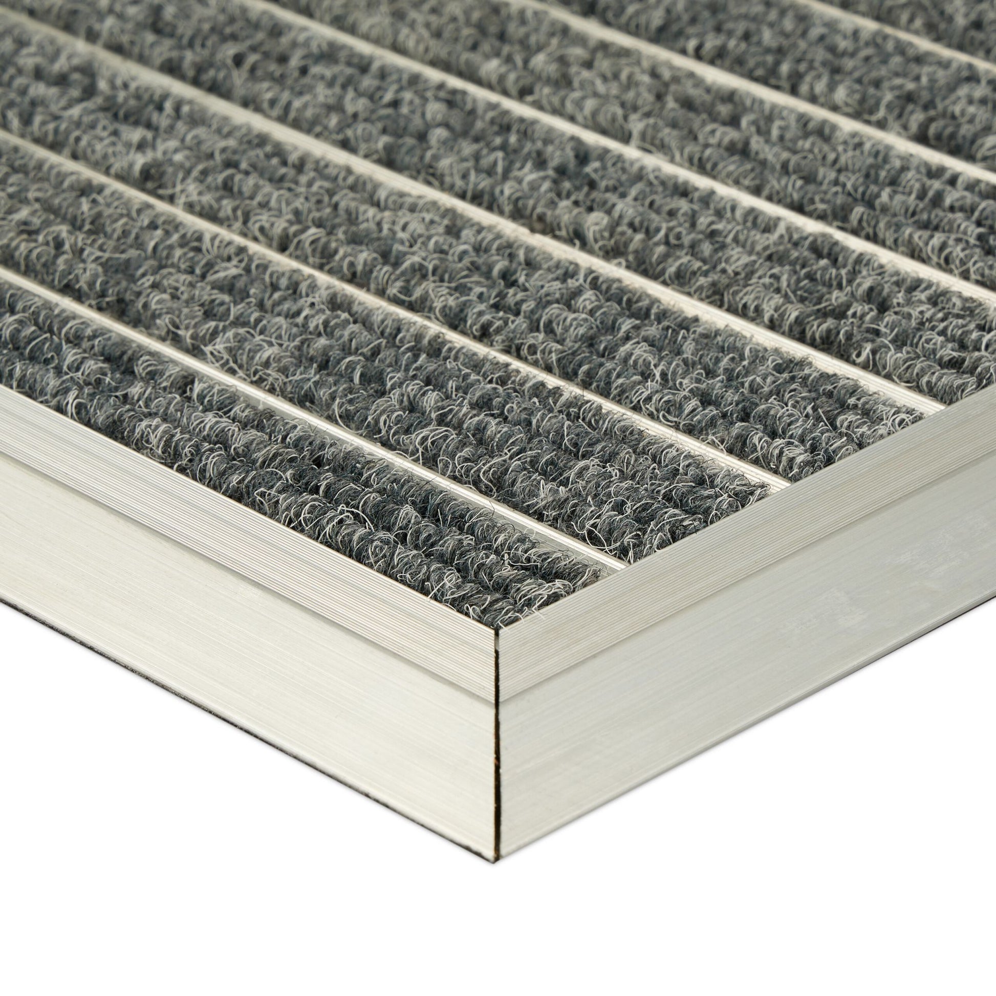 Fussmatte Aluminium Silber-Grau von Relaxdays