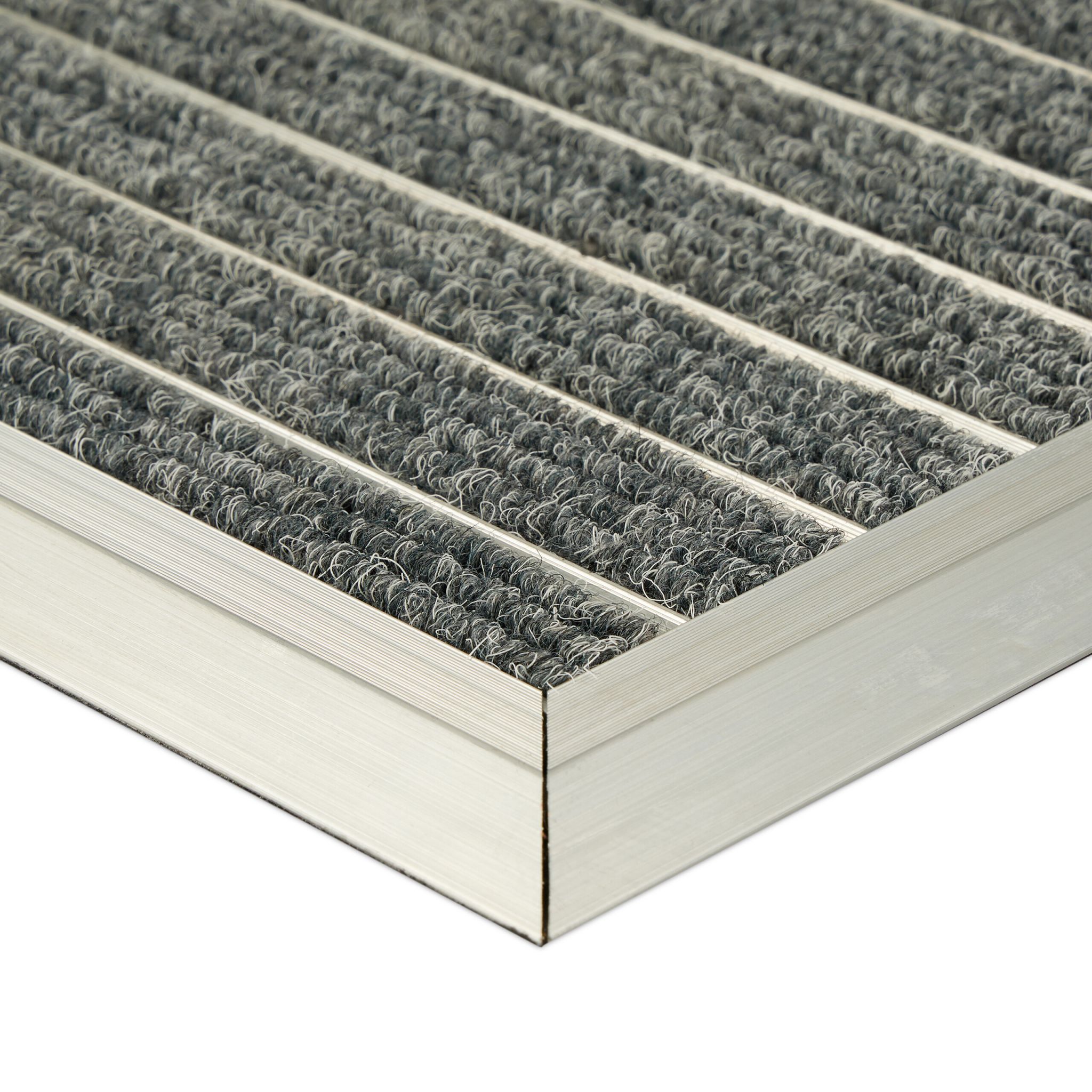 Fussmatte Aluminium Silber-Grau von Relaxdays