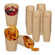Kraftpapier Becher 100er-Set Hellbraun