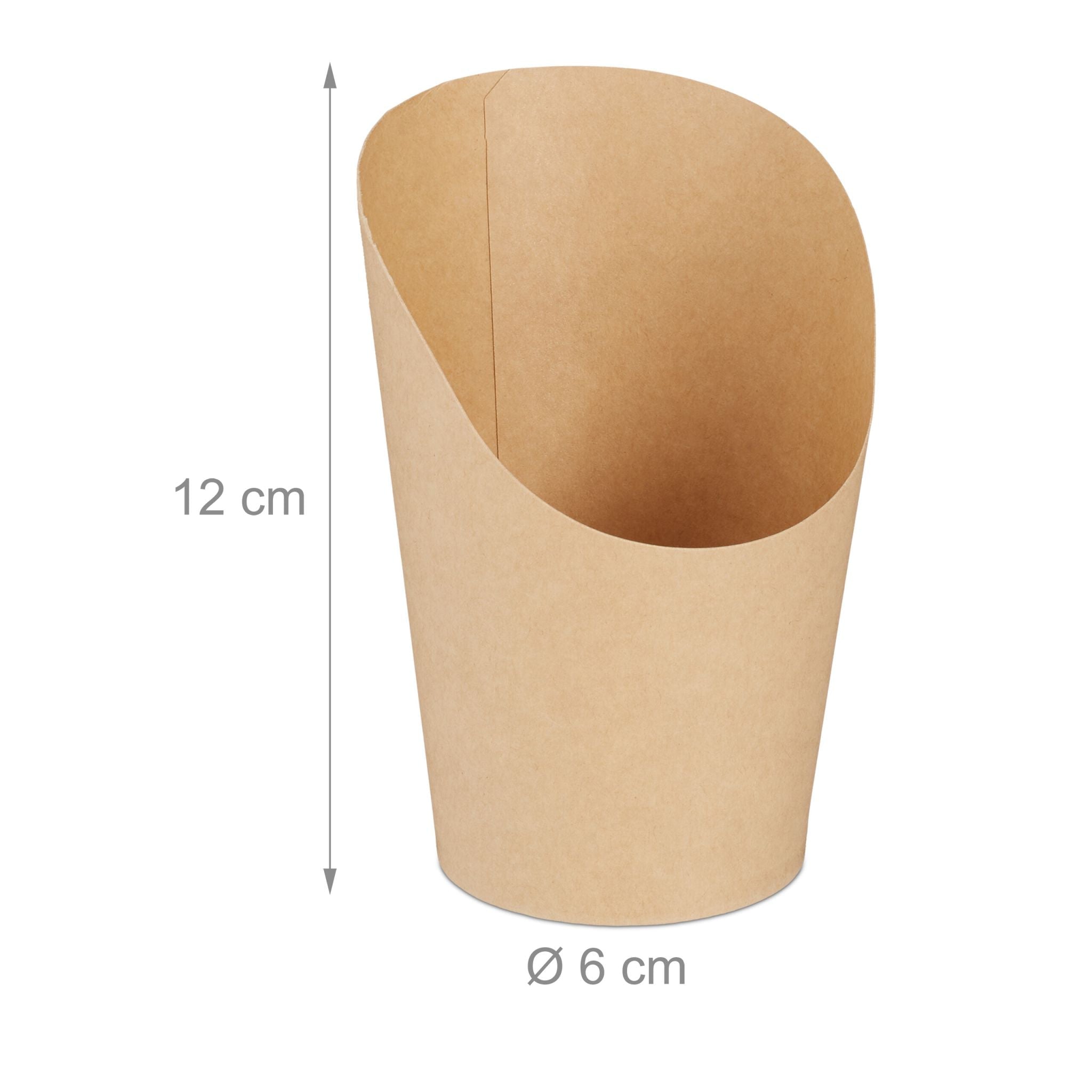 Kraftpapier Becher 100er-Set Hellbraun