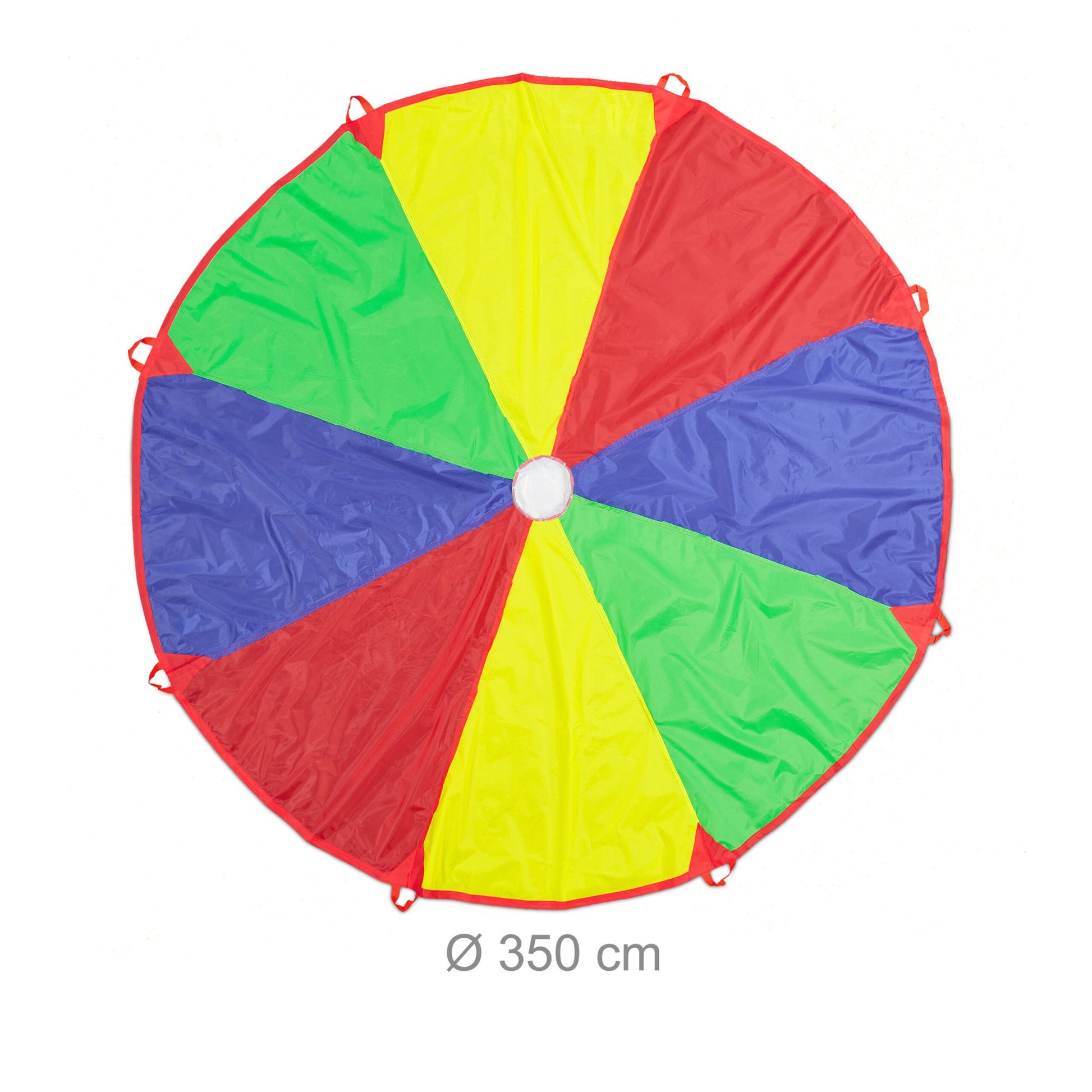 Buntes Schwungtuch mit Bällen Blau-Grün-Rot von Relaxdays