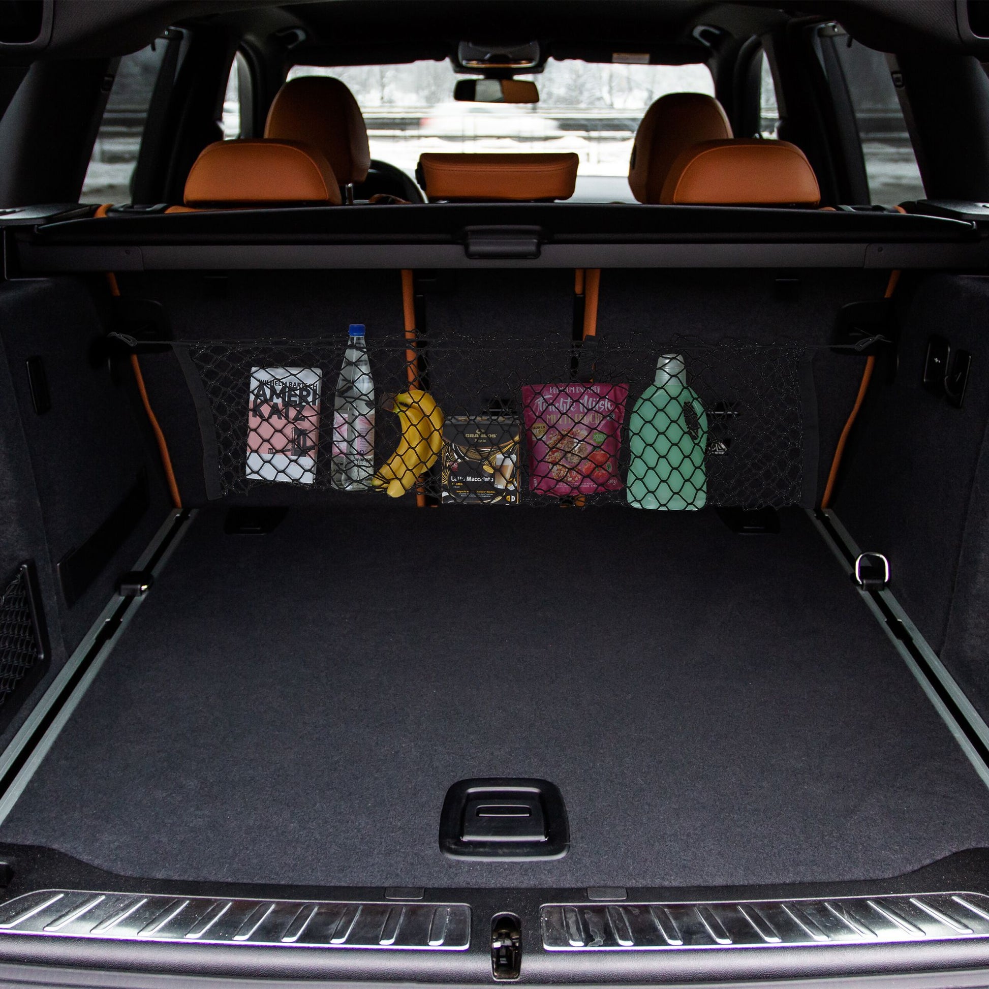 Gepäcknetz fürs Auto Schwarz von Relaxdays