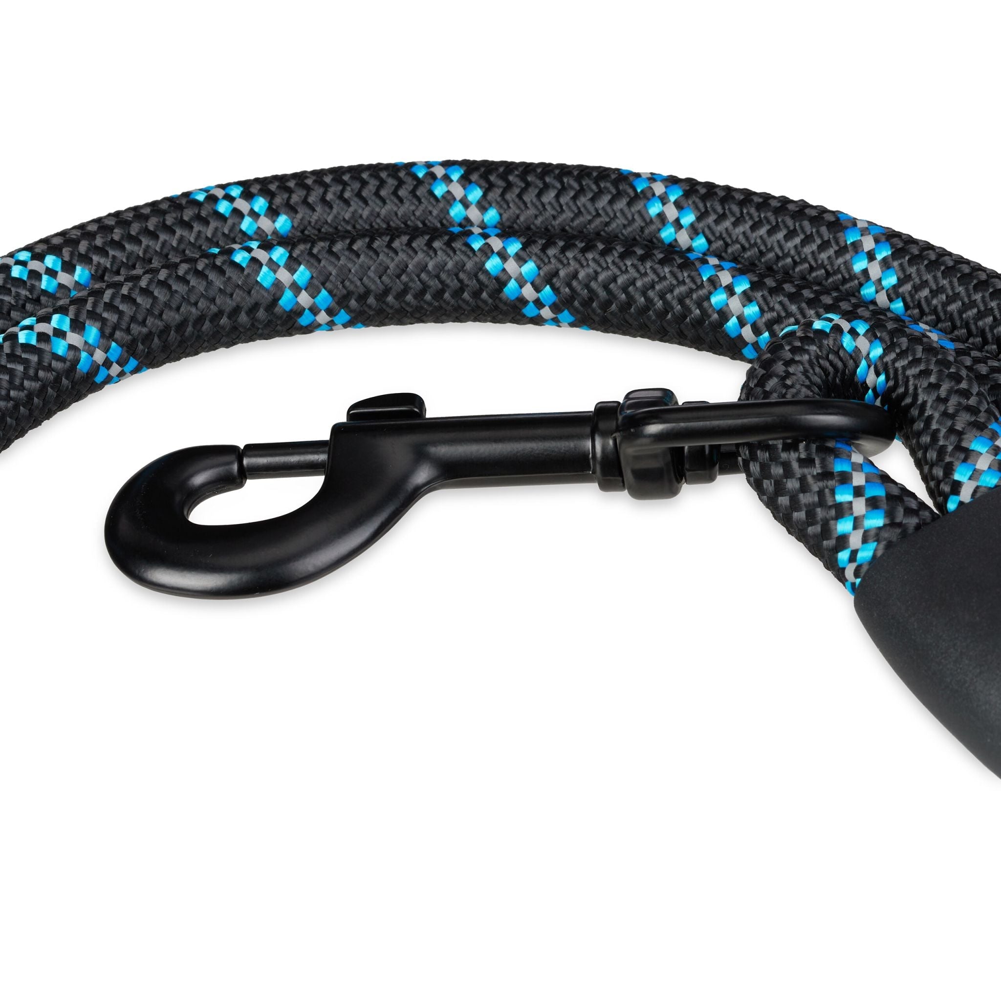 Gepolsterte Hundeleine schwarz 150cm Blau-Schwarz-Grau von Relaxdays