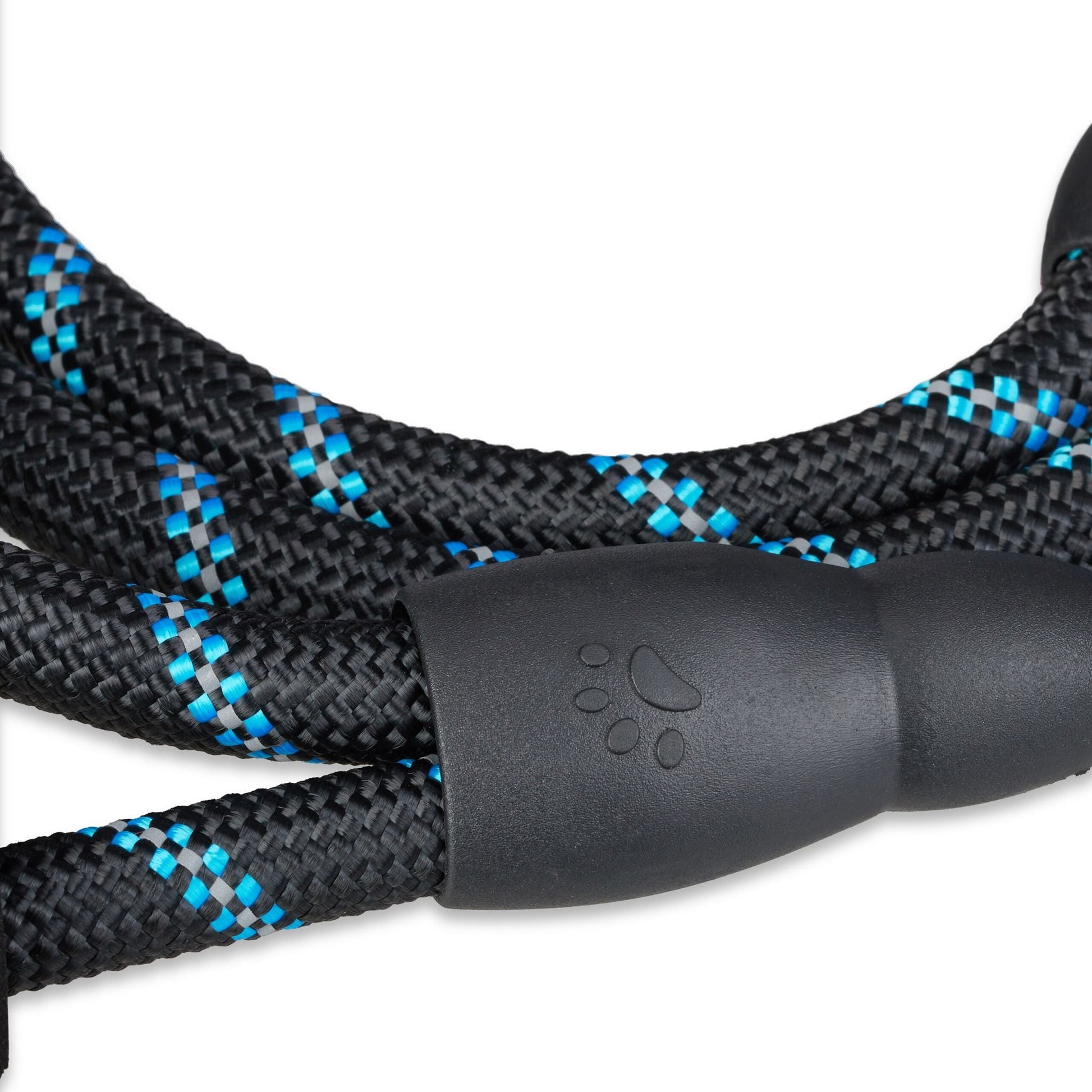 Gepolsterte Hundeleine schwarz 150cm Blau-Schwarz-Grau von Relaxdays